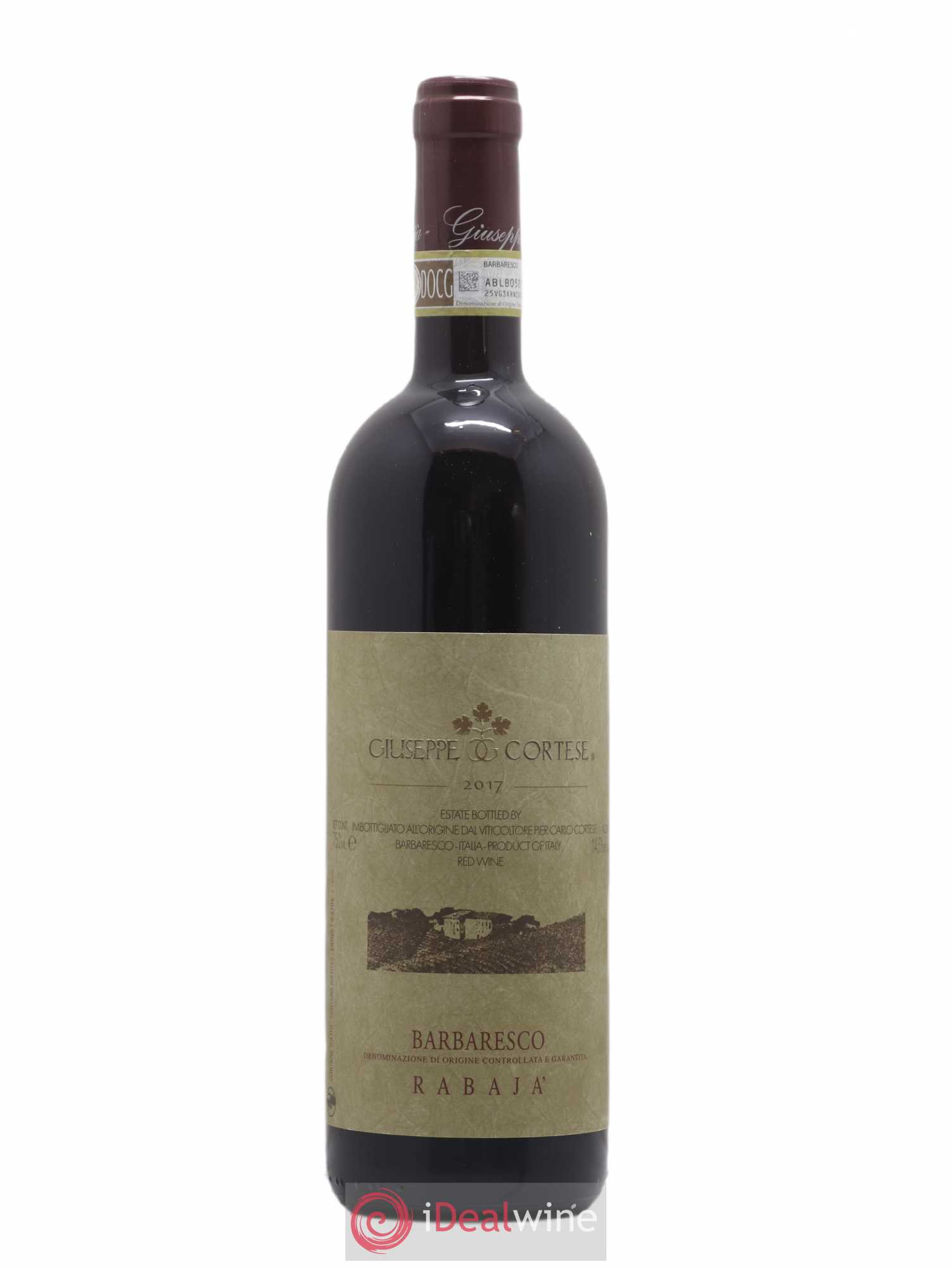 Barbaresco DOCG Rabajà Giuseppe Cortese (sans prix de réserve) 2017 - Lot de 1 bouteille - 0