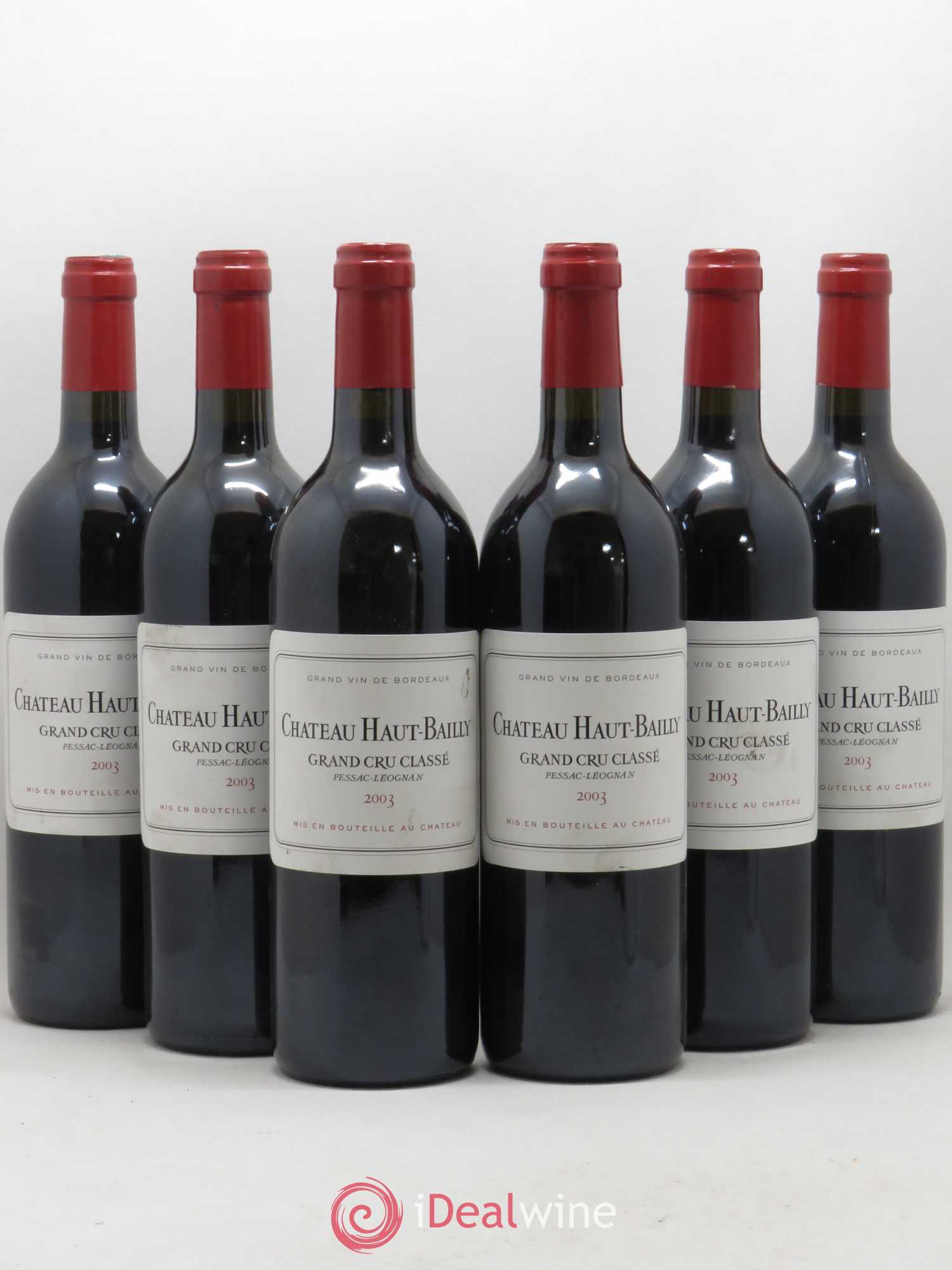 Château Haut-Bailly Cru Classé de Graves (sans prix de réserve) 2003 - Lot de 6 bouteilles - 0