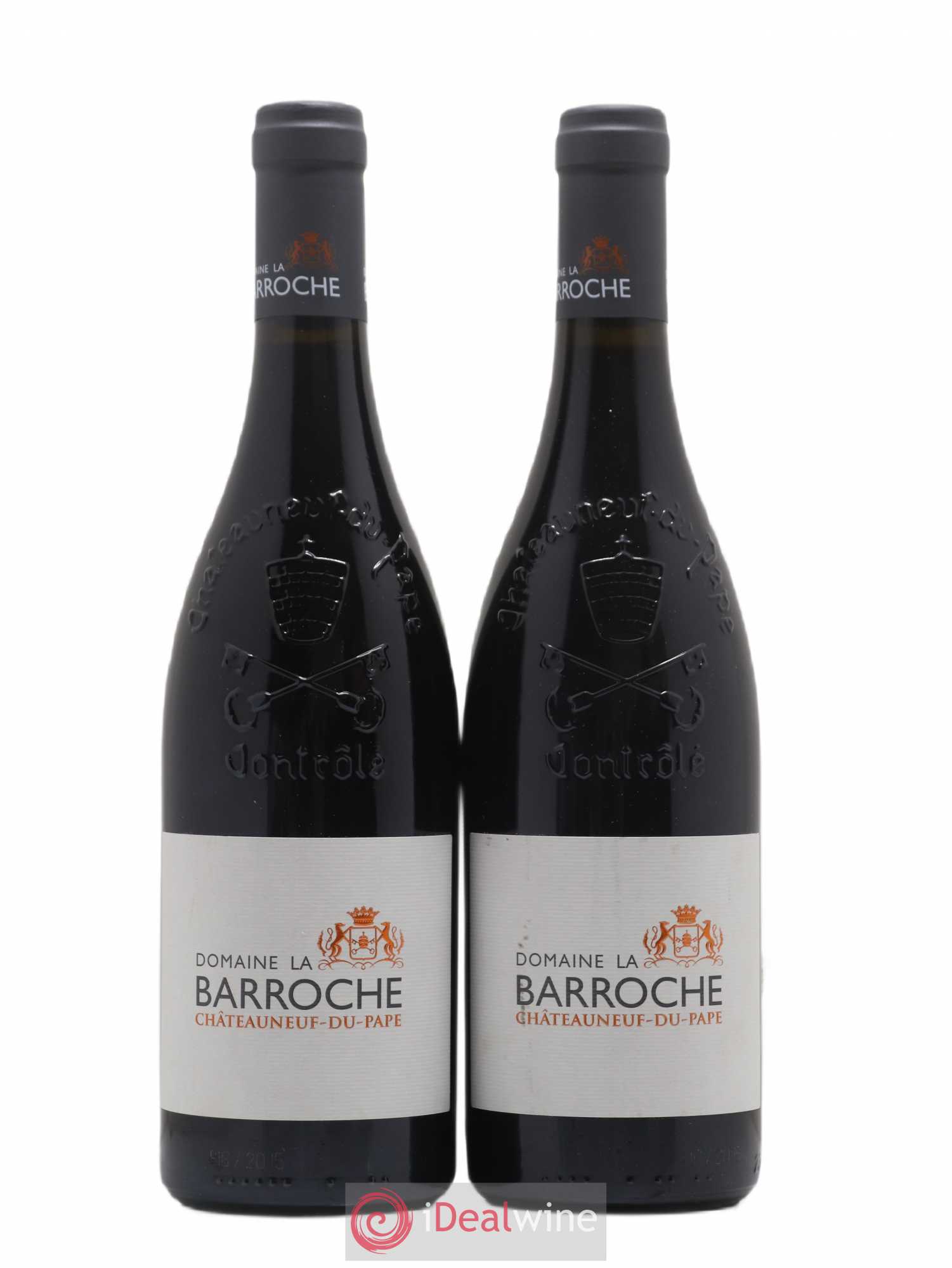 Châteauneuf-du-Pape La Barroche (Domaine de) Signature Julien Barrot (sans prix de réserve) 2015 - Lot de 2 bouteilles - 0