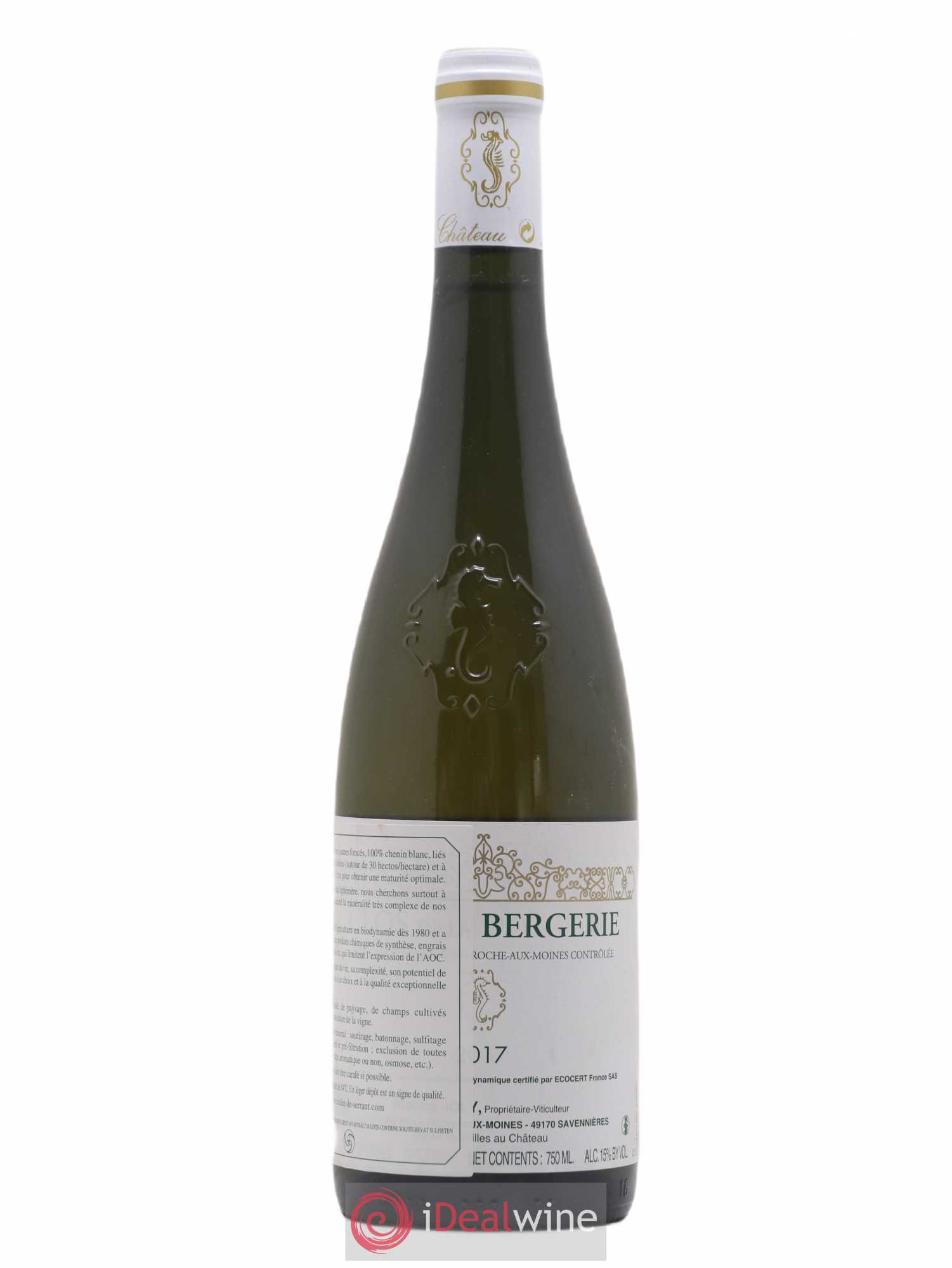Savennières Roche aux Moines Clos de la Bergerie Vignobles de la Coulée de Serrant - Nicolas Joly (sans prix de réserve) 2017 - Lot de 1 bouteille - 0