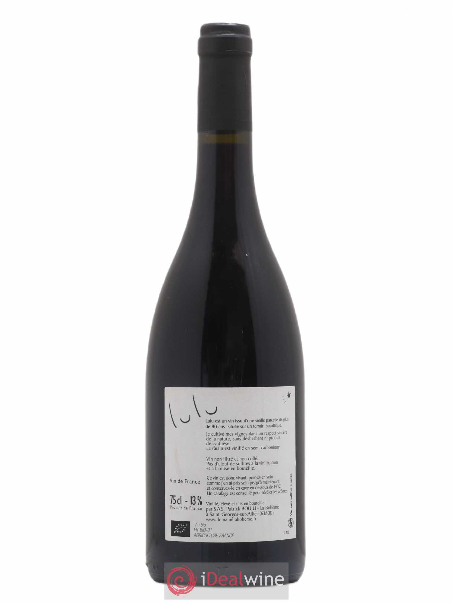 Vin de France Lulu Patrick Bouju - La Bohème (sans prix de réserve) 2018 - Lot de 1 bouteille - 1