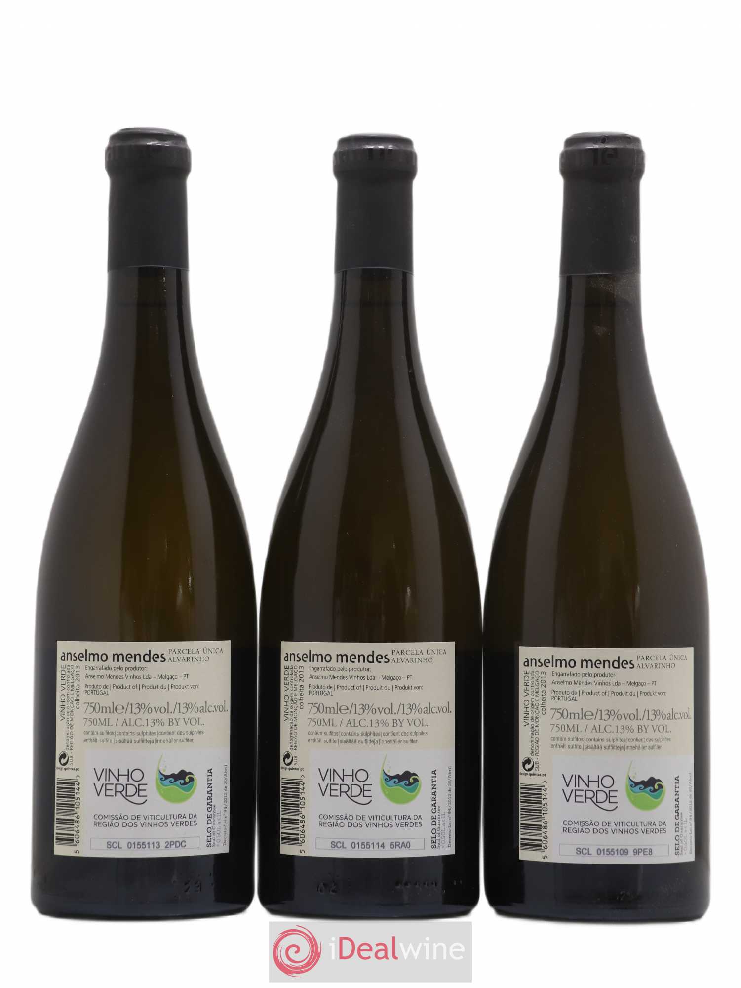 Portugal Vinho Verde Parcela Unica Anselmo Mendes (sans prix de réserve) 2013 - Posten von 3 Flaschen - 1