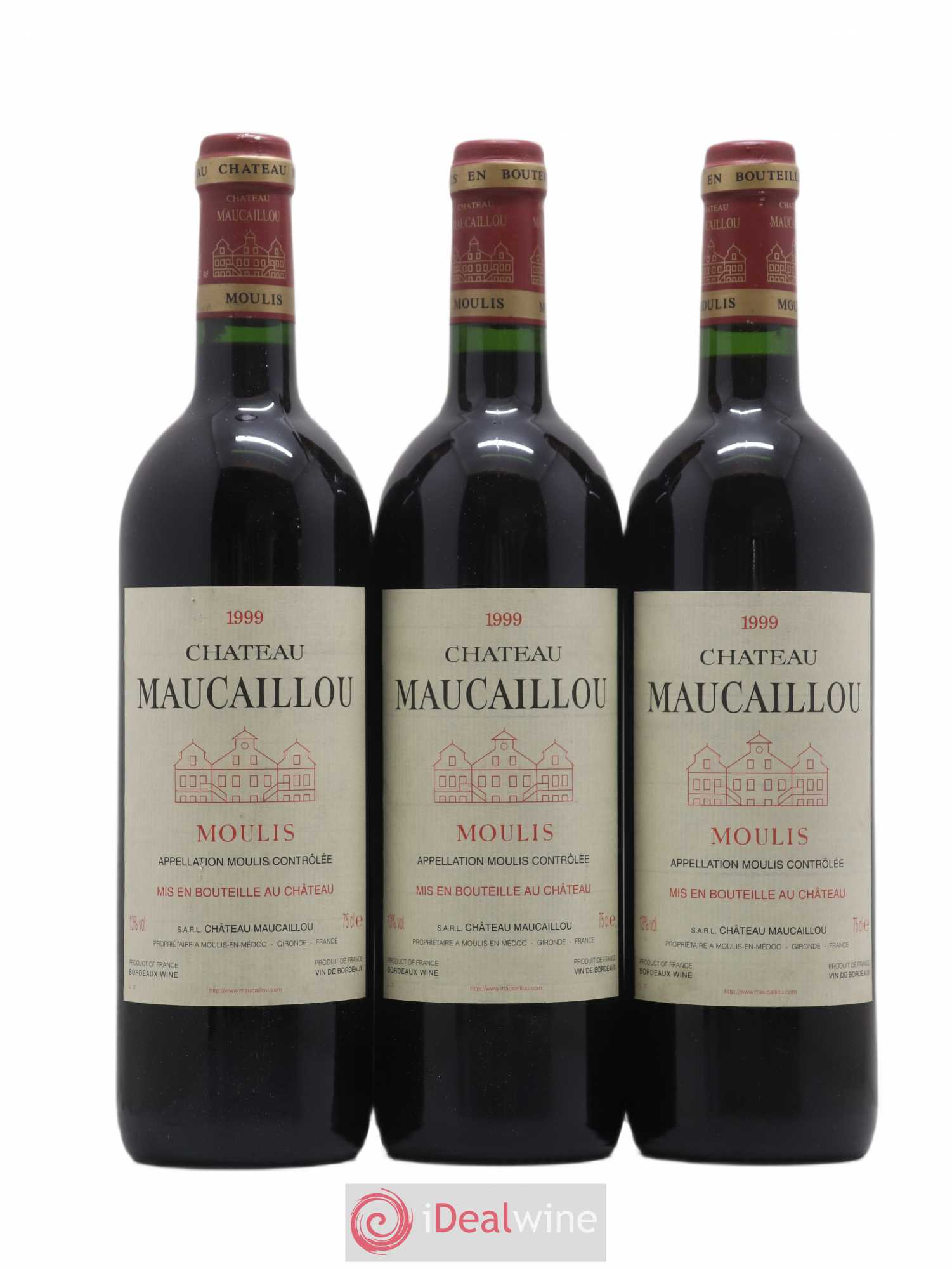 Château Maucaillou (sans prix de réserve) 1999 - Lot de 3 bouteilles - 0