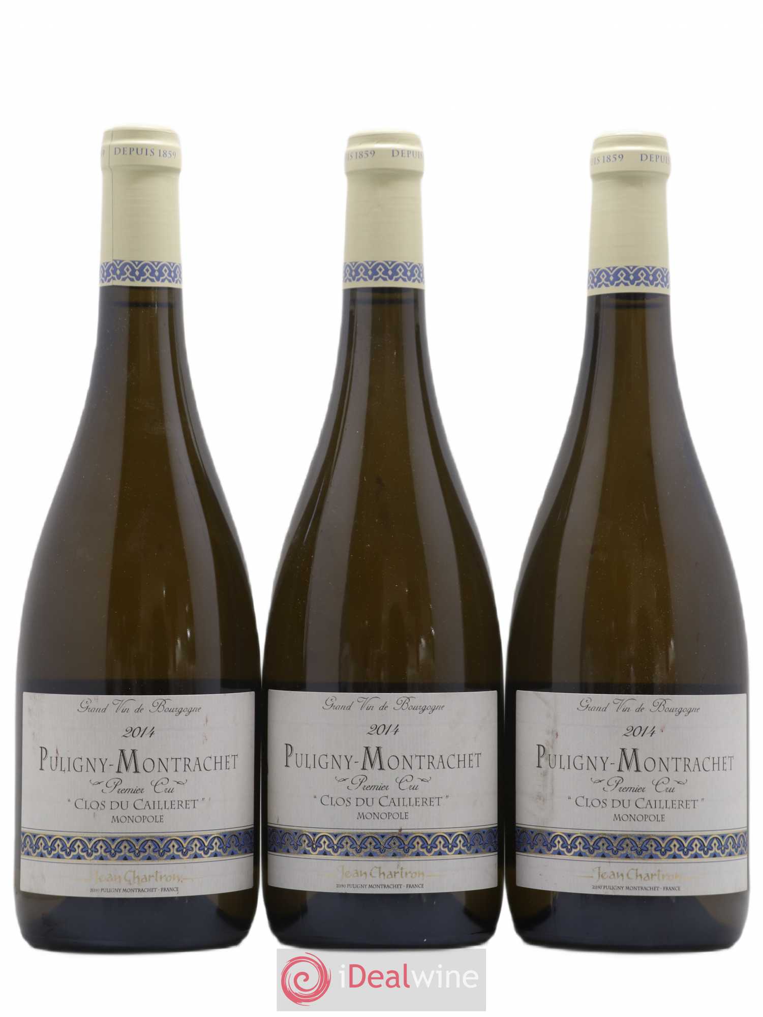 Puligny-Montrachet 1er Cru Clos du Cailleret Domaine Jean Chartron (sans prix de réserve) 2014 - Posten von 3 Flaschen - 0