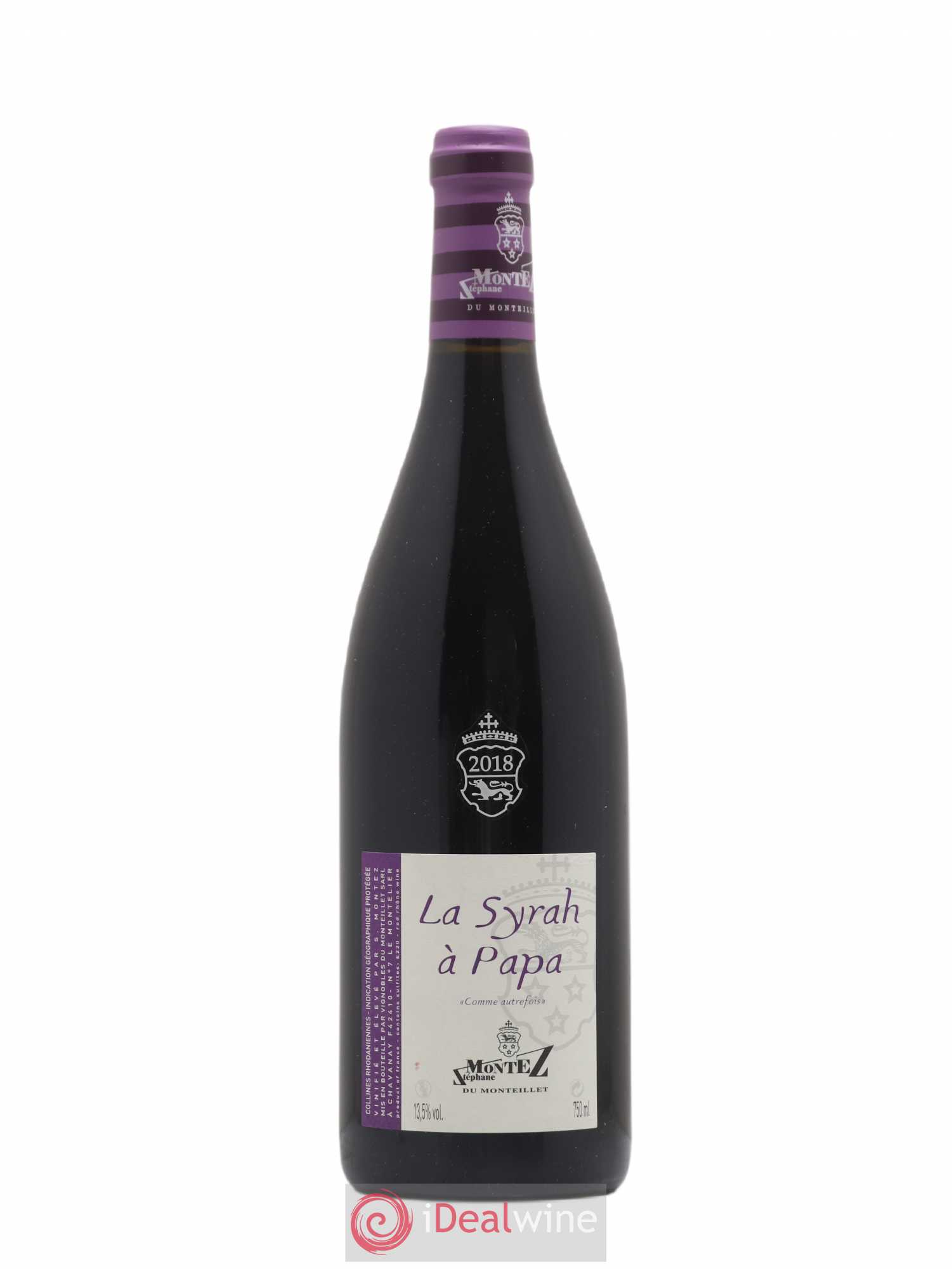 Vin de France La Syrah à Papa Monteillet (Domaine du) - Stéphane Montez (sans prix de réserve) 2018 - Lot de 1 bouteille - 0