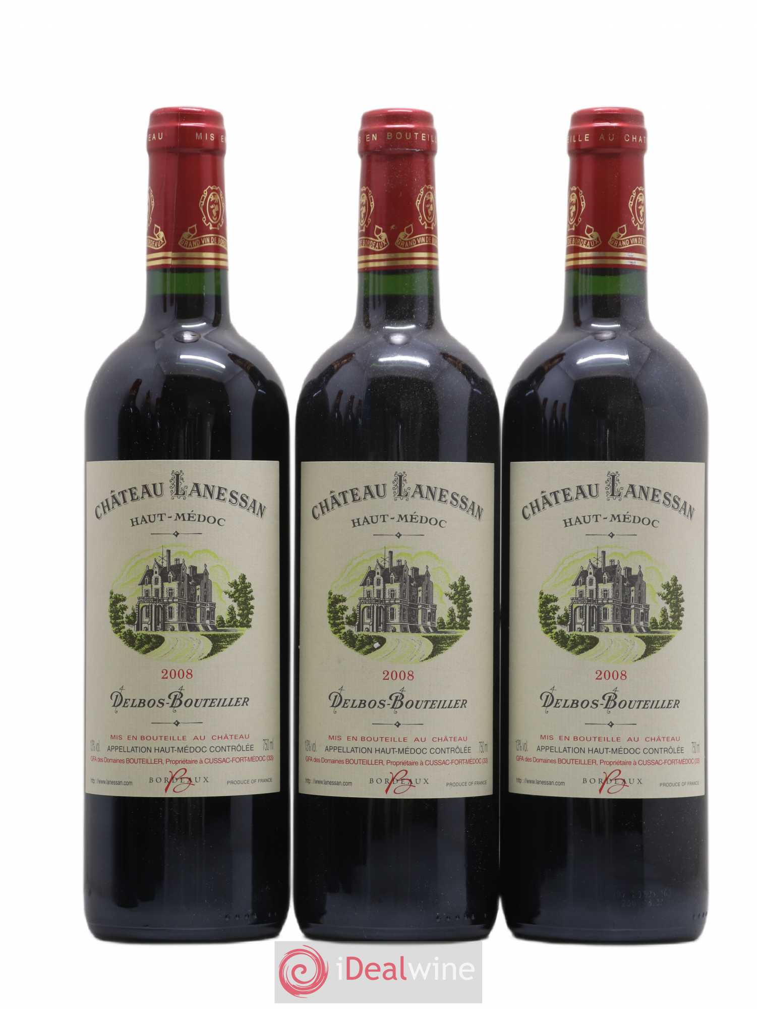 Château Lanessan Cru Bourgeois (sans prix de réserve) 2008 - Lot de 6 bouteilles - 1