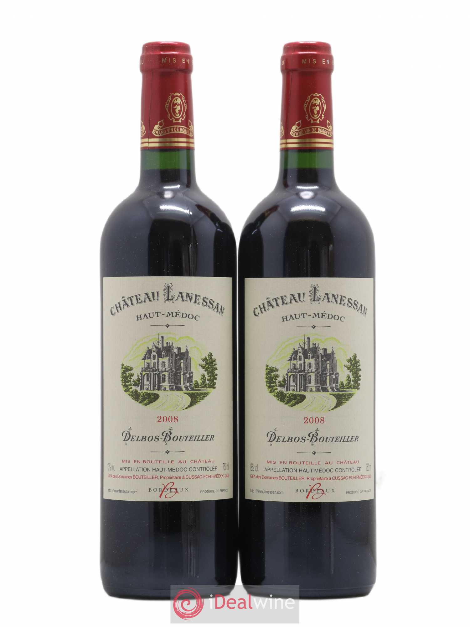 Château Lanessan Cru Bourgeois (sans prix de réserve) 2008 - Lot de 2 bouteilles - 0