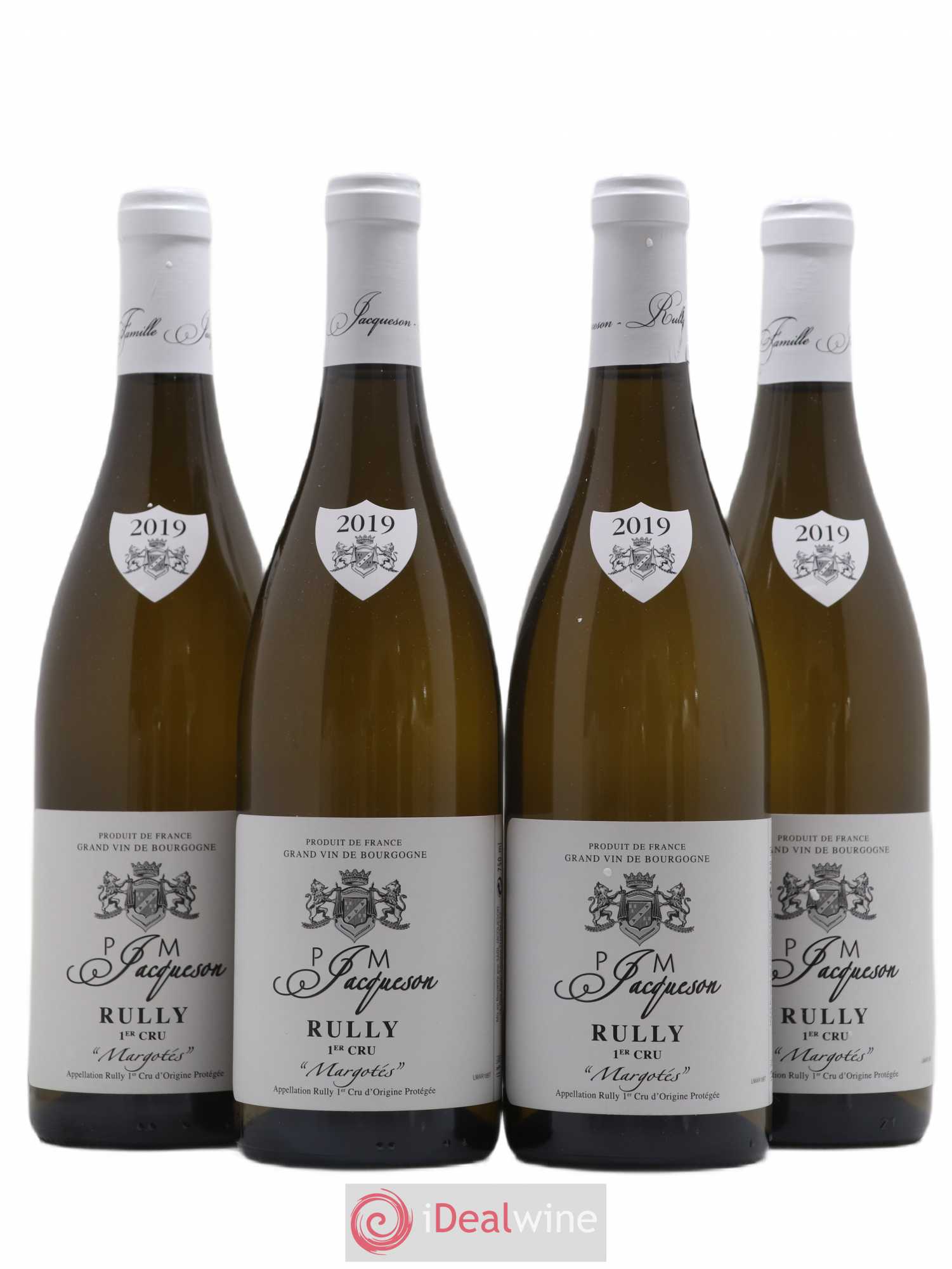 Rully 1er Cru Margotés Paul & Marie Jacqueson (sans prix de réserve) 2019 - Lot de 4 bouteilles - 0