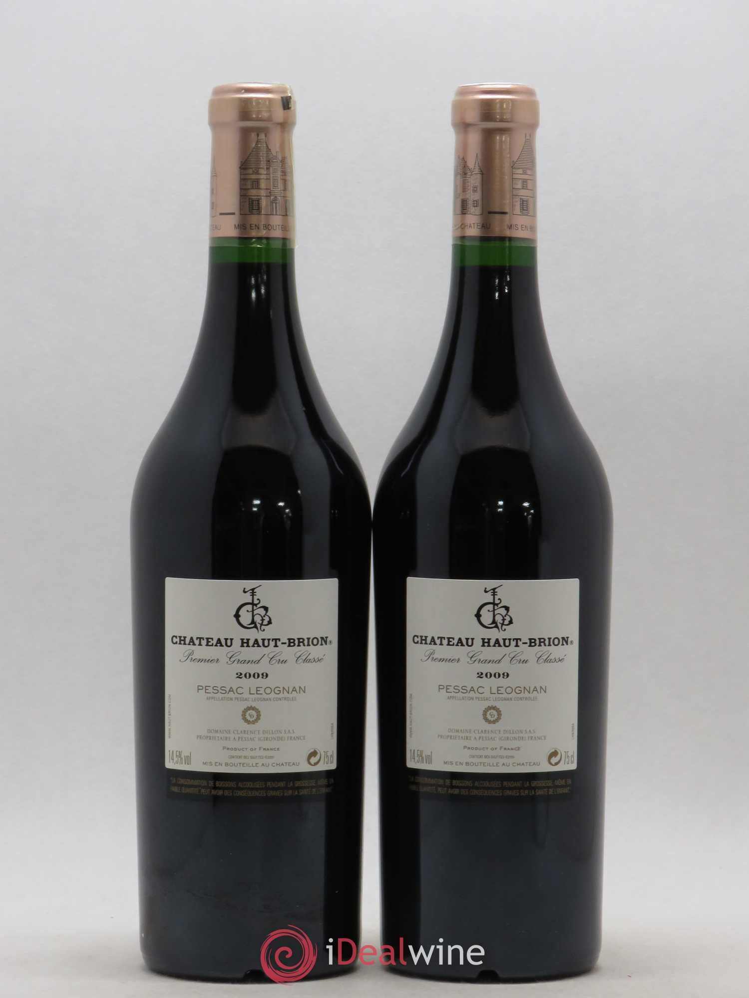 Château Haut Brion 1er Grand Cru Classé 2009 - Lot de 2 bouteilles - 1