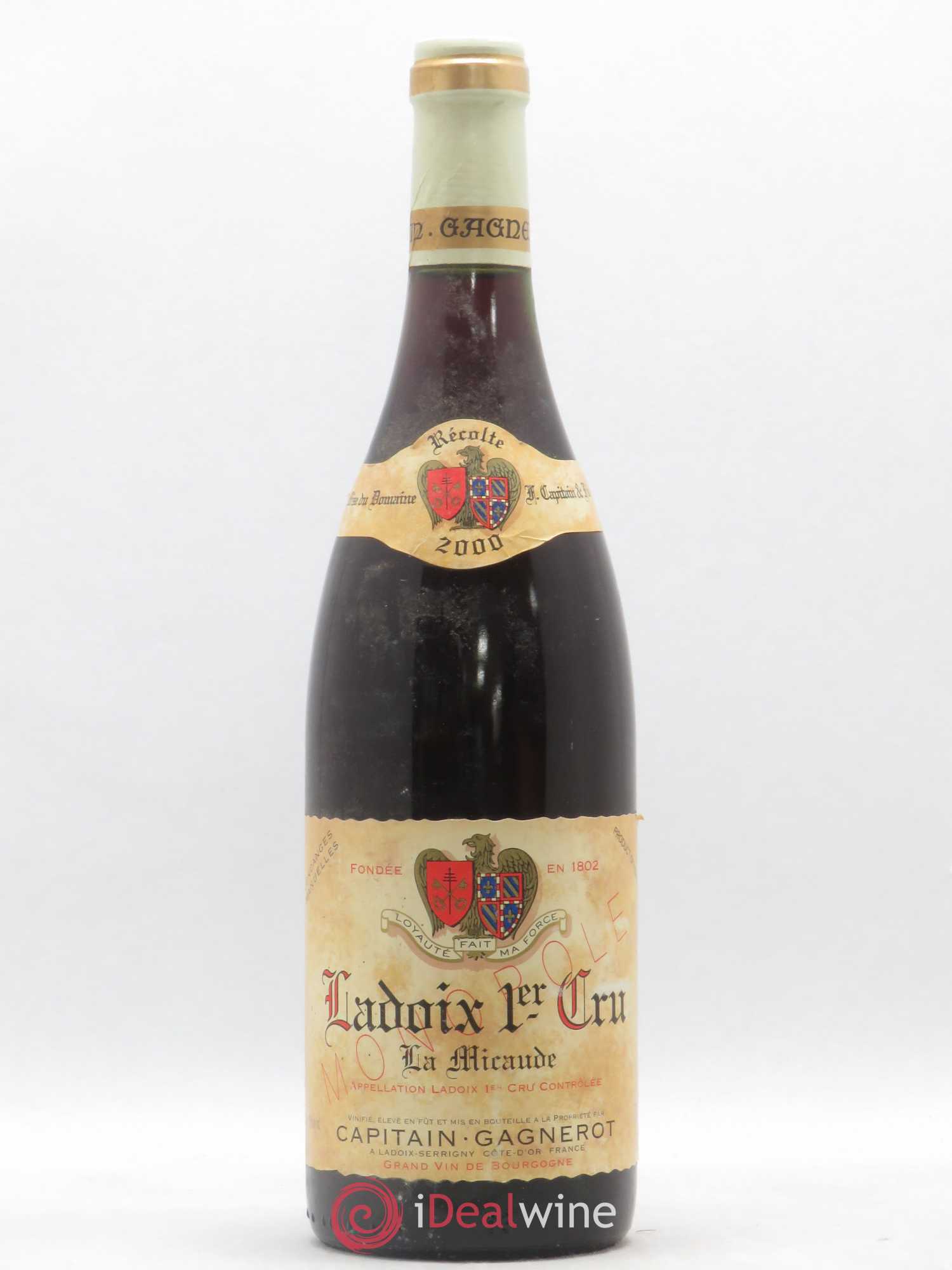 Ladoix 1er Cru La Micaude Capitain Gagnerot (sans prix de réserve) 2000 - Posten von 1 Flasche - 0