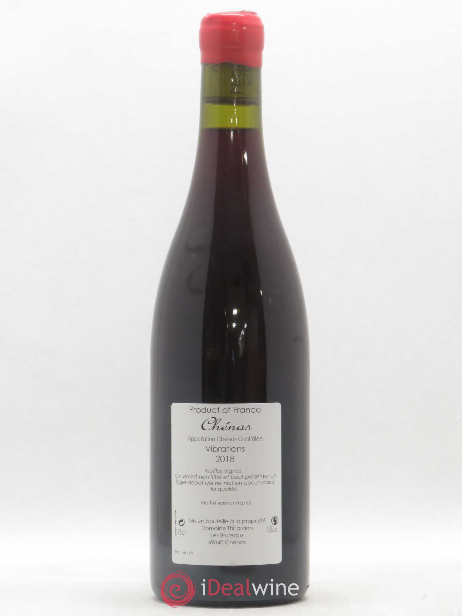 Chénas Vibrations Vieilles Vignes Domaine Thillardon (sans prix de réserve) 2018 - Lot de 1 bouteille - 1