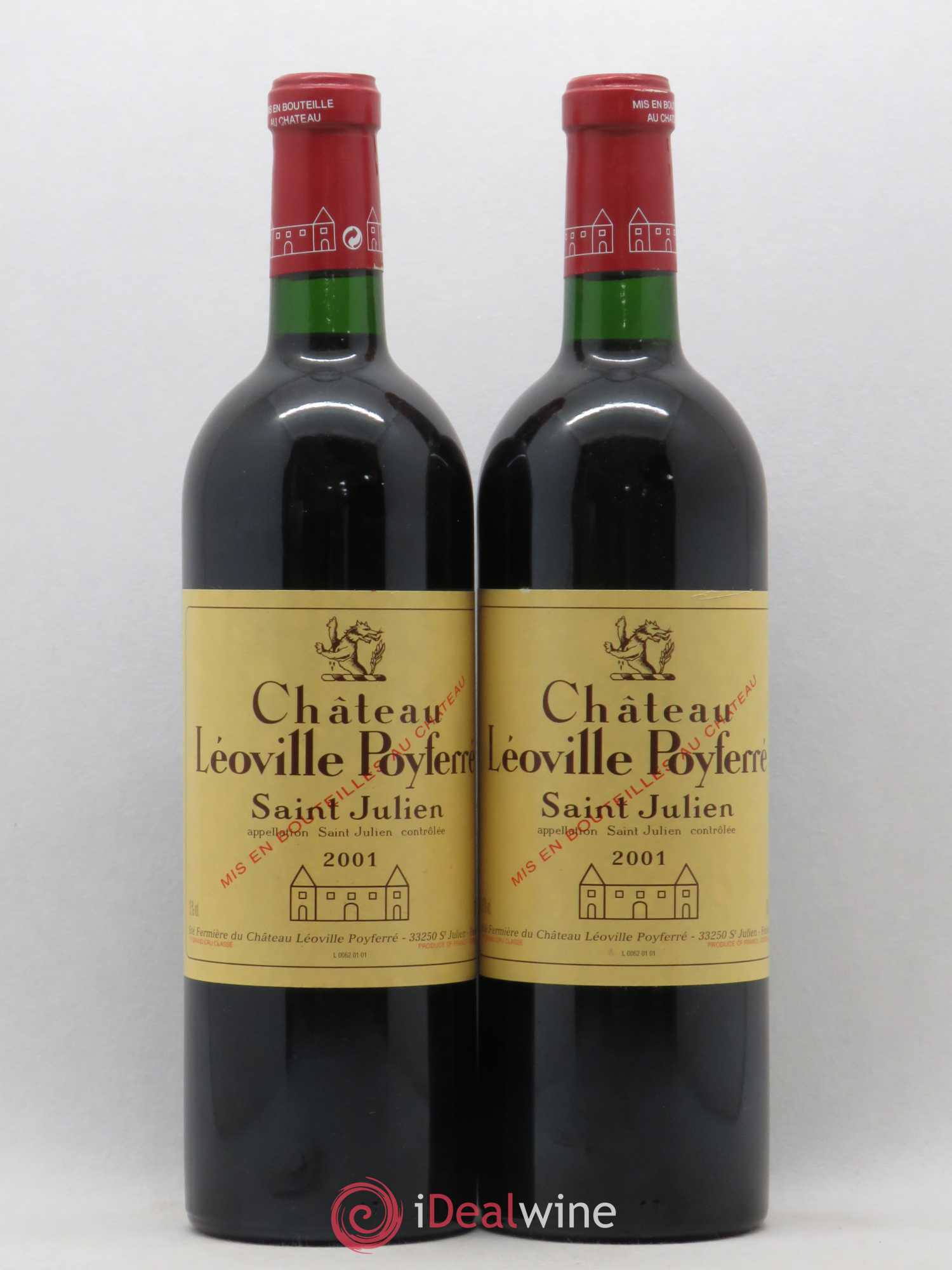 Château Léoville Poyferré 2ème Grand Cru Classé 2001 - Lot de 2 bouteilles - 0
