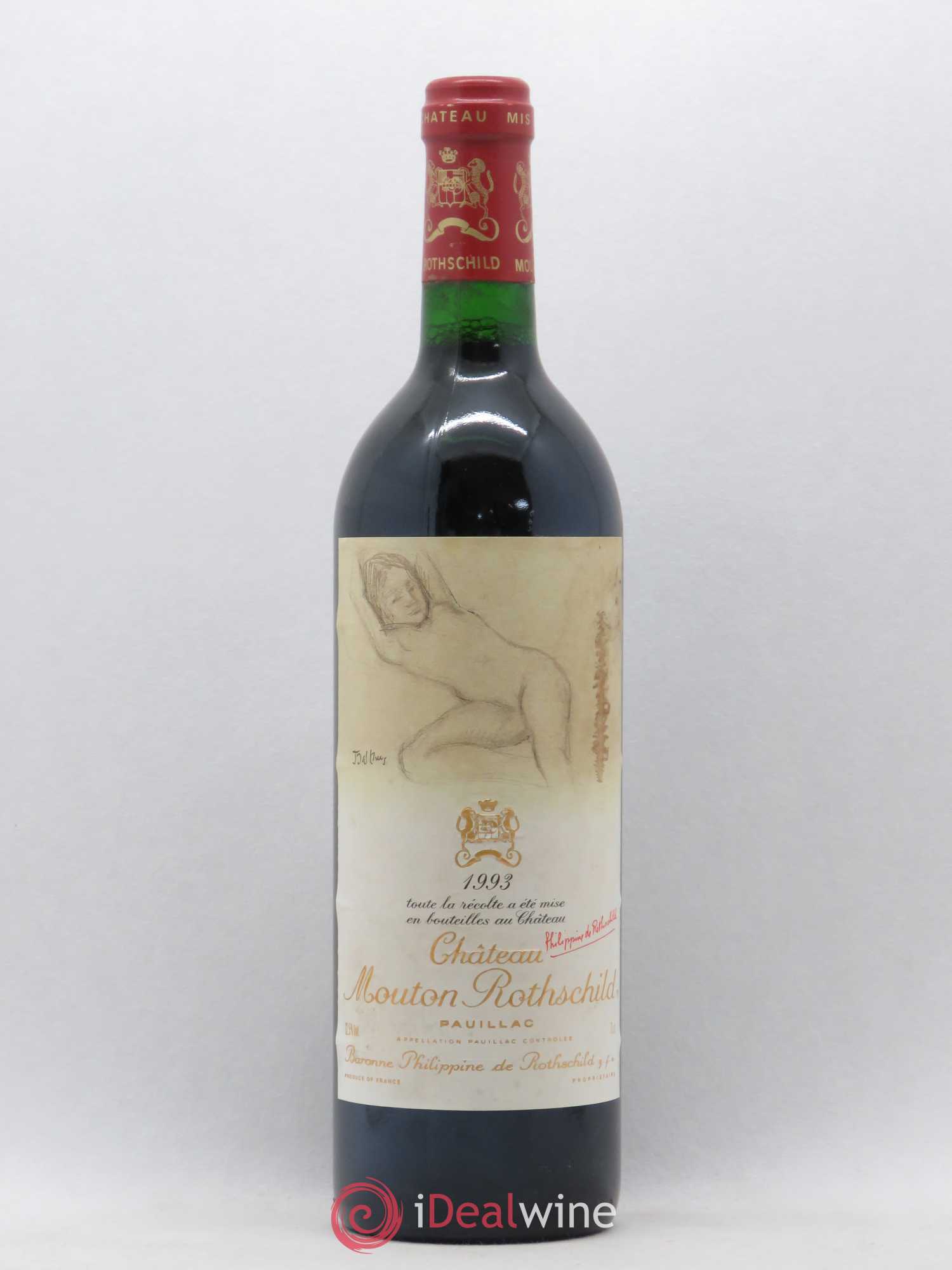 Château Mouton Rothschild 1er Grand Cru Classé 1993 - Lot de 1 bouteille - 0