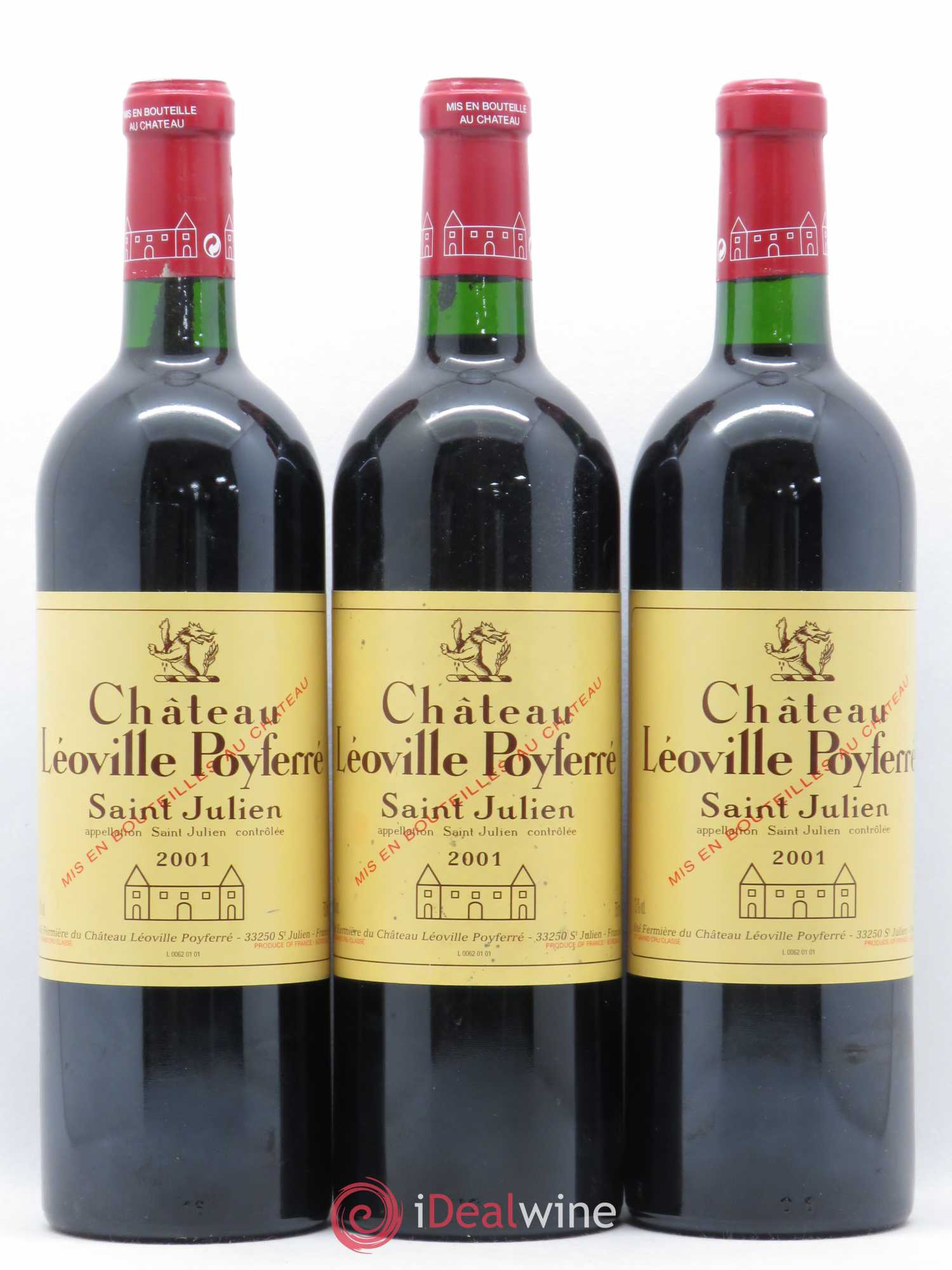 Château Léoville Poyferré 2ème Grand Cru Classé 2001 - Lot de 6 bouteilles - 1