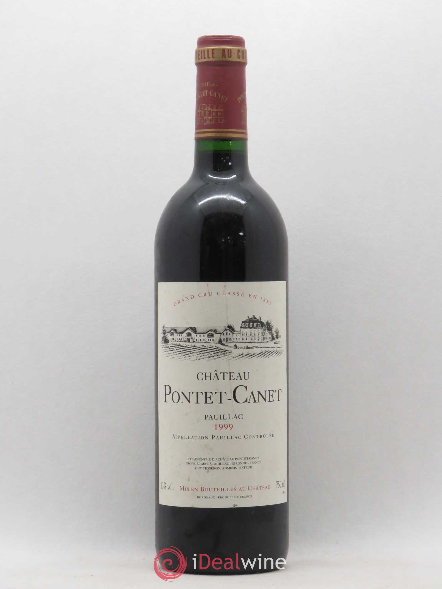 Château Pontet Canet 5ème Grand Cru Classé 1999 - Lot de 1 bouteille - 0