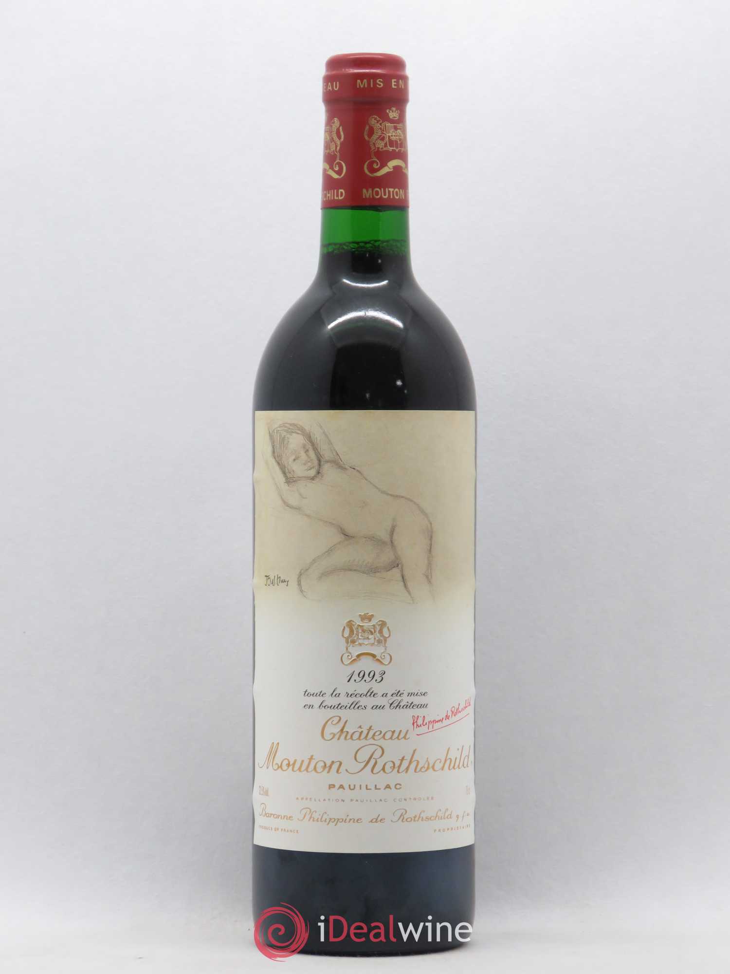 Château Mouton Rothschild 1er Grand Cru Classé 1993 - Lot de 1 bouteille - 0