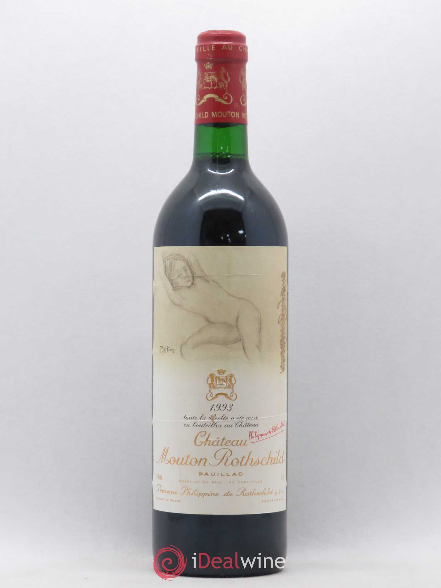 Château Mouton Rothschild 1er Grand Cru Classé 1993 - Lot de 1 bouteille - 0