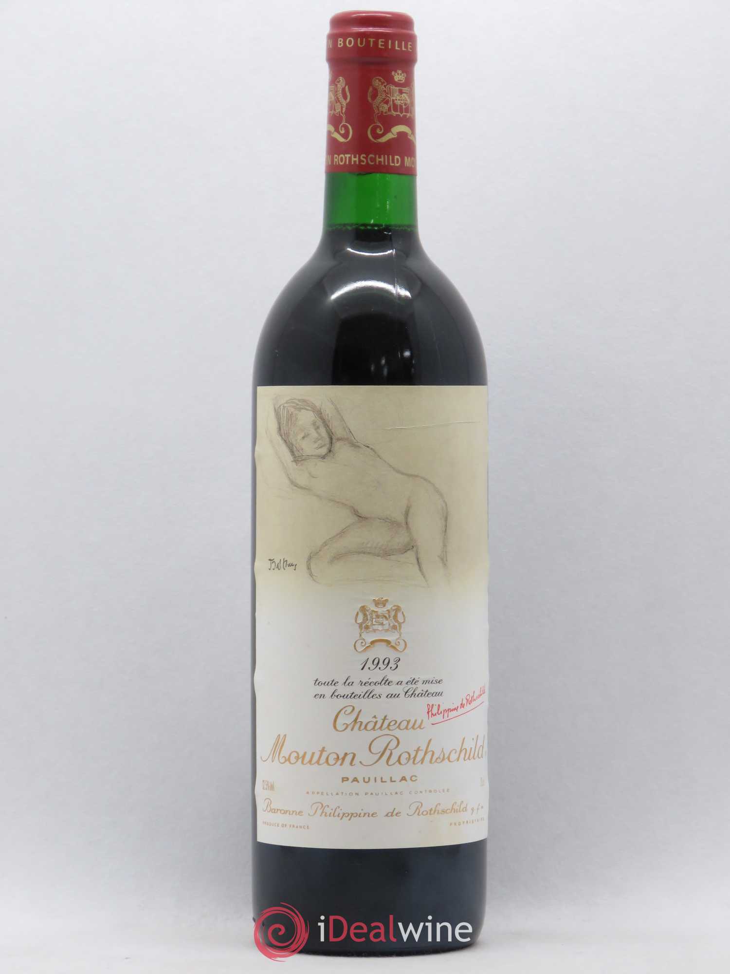 Château Mouton Rothschild 1er Grand Cru Classé 1993 - Lot de 1 bouteille - 0