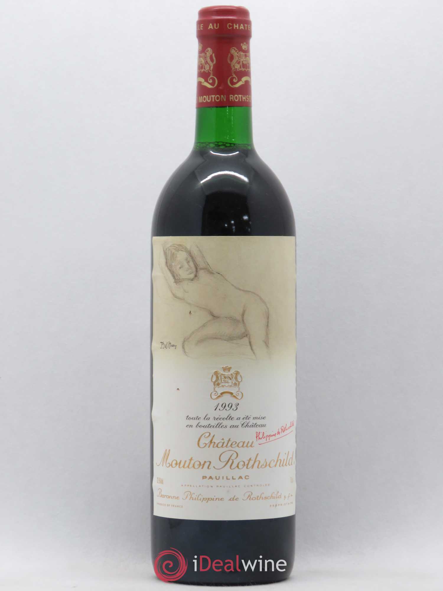 Château Mouton Rothschild 1er Grand Cru Classé 1993 - Lot de 1 bouteille - 0