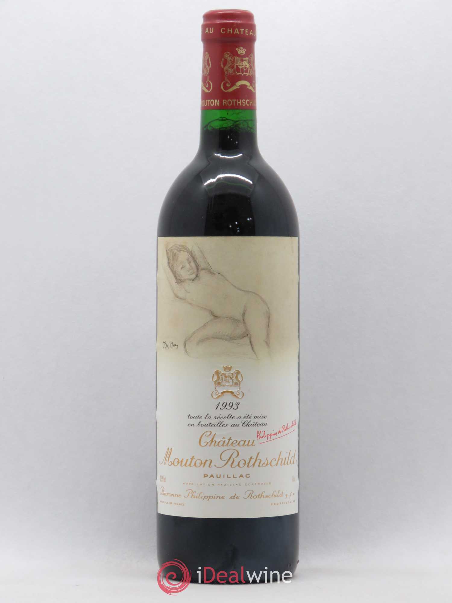 Château Mouton Rothschild 1er Grand Cru Classé 1993 - Lot de 1 bouteille - 0