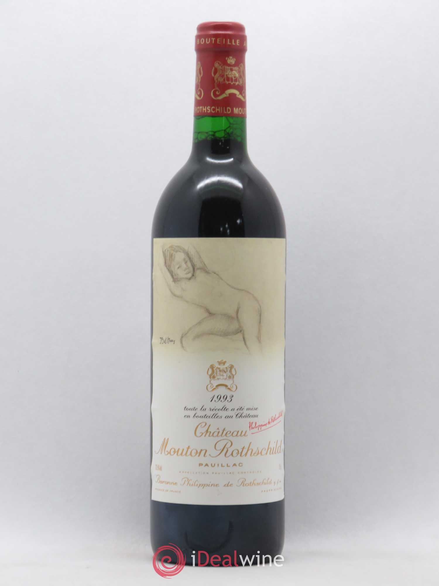 Château Mouton Rothschild 1er Grand Cru Classé 1993 - Lot de 1 bouteille - 0