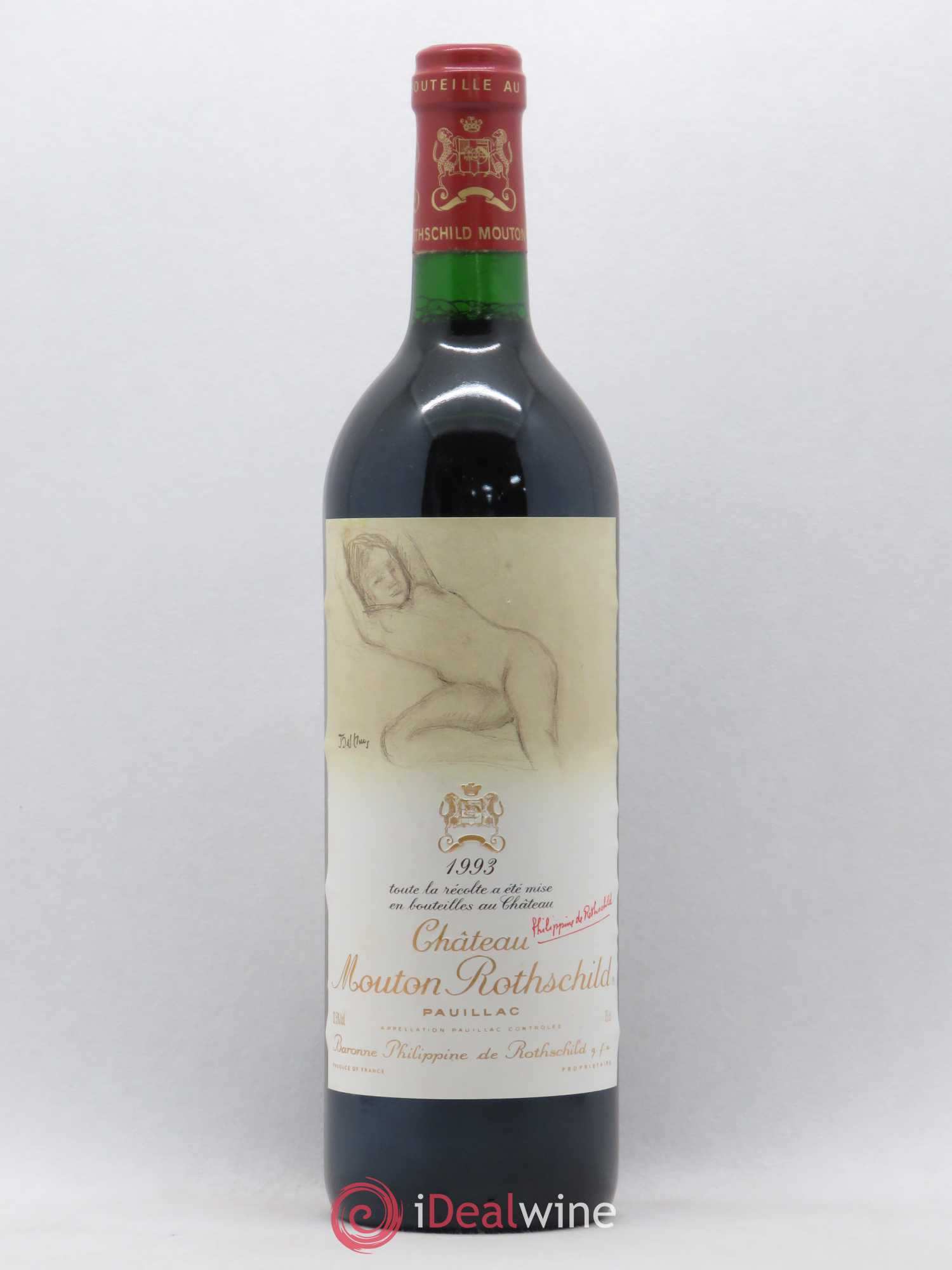 Château Mouton Rothschild 1er Grand Cru Classé 1993 - Lot de 1 bouteille - 0