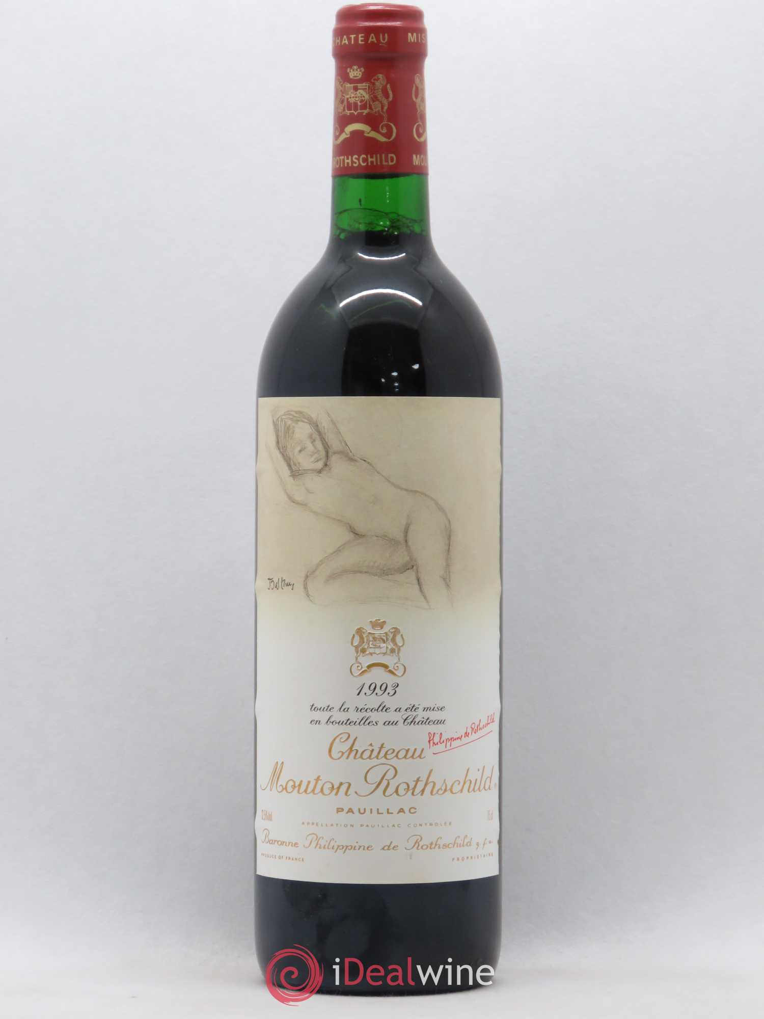 Château Mouton Rothschild 1er Grand Cru Classé 1993 - Lot de 1 bouteille - 0