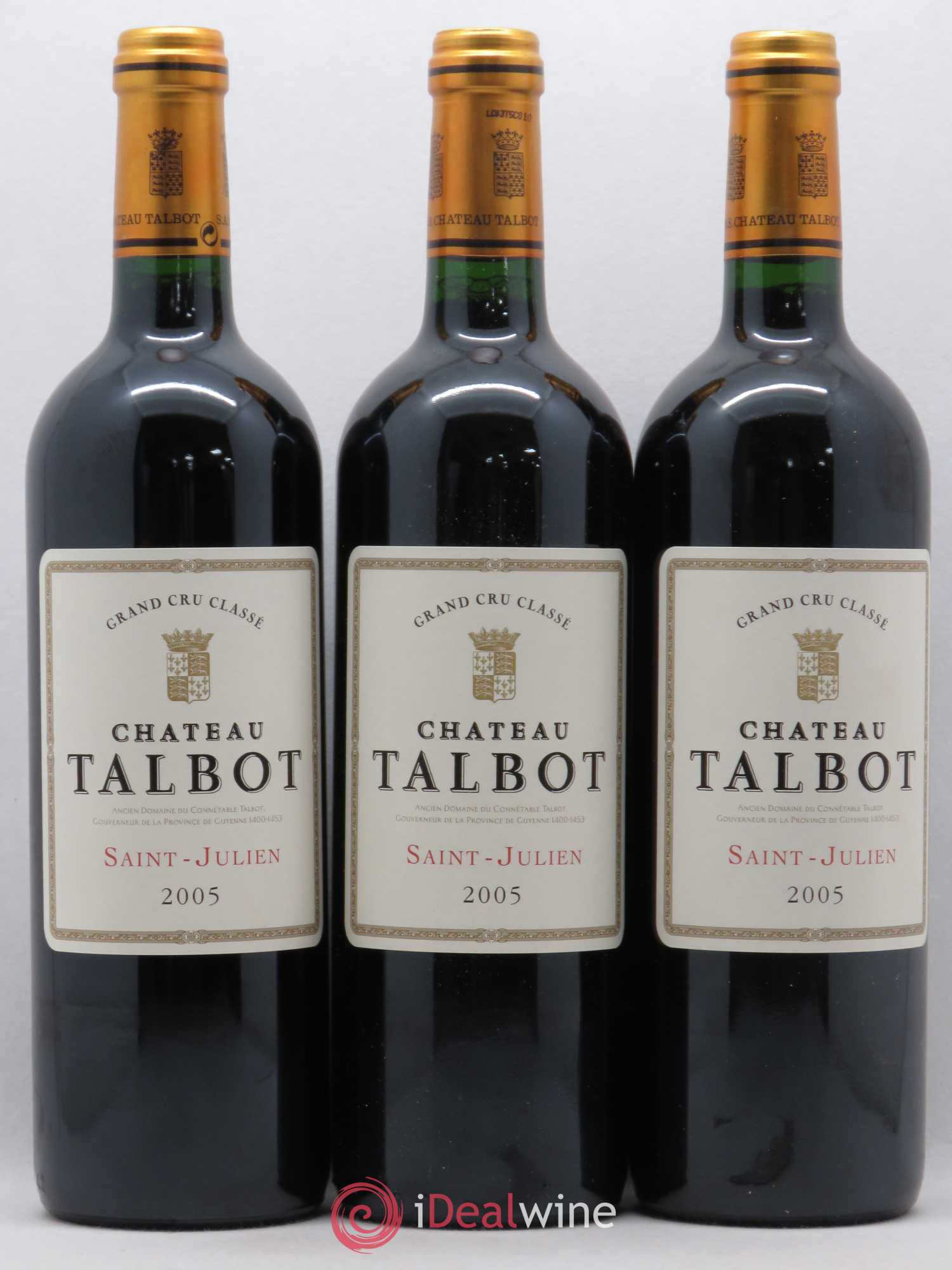 Château Talbot 4ème Grand Cru Classé 2005 - Lot de 12 bouteilles - 1