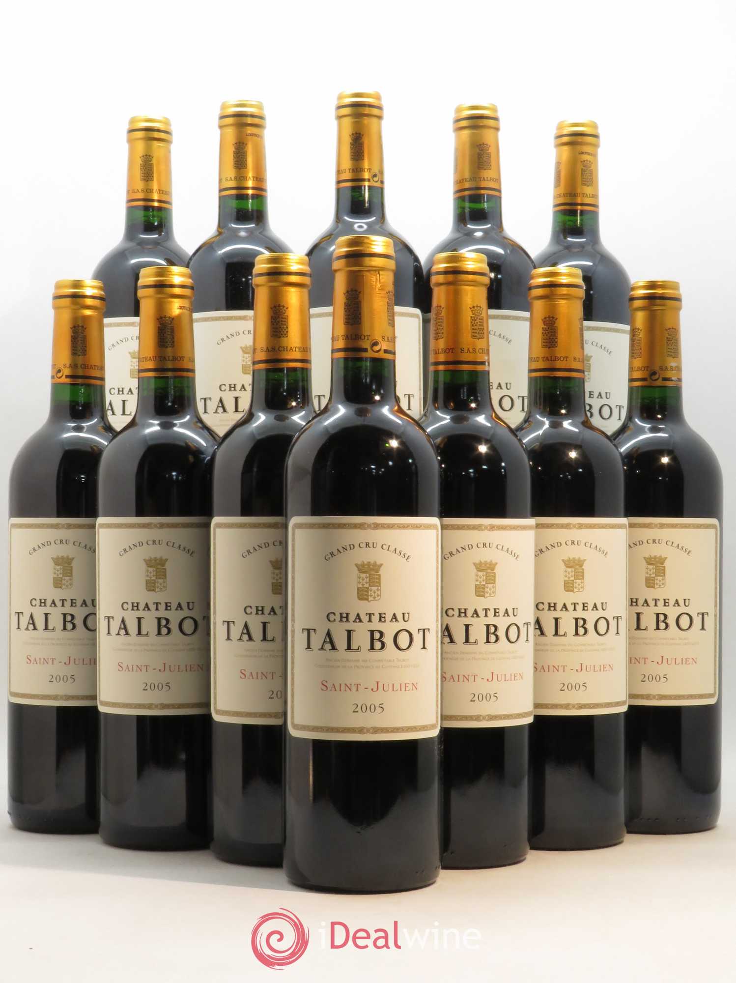 Château Talbot 4ème Grand Cru Classé 2005 - Lot de 12 bouteilles - 0