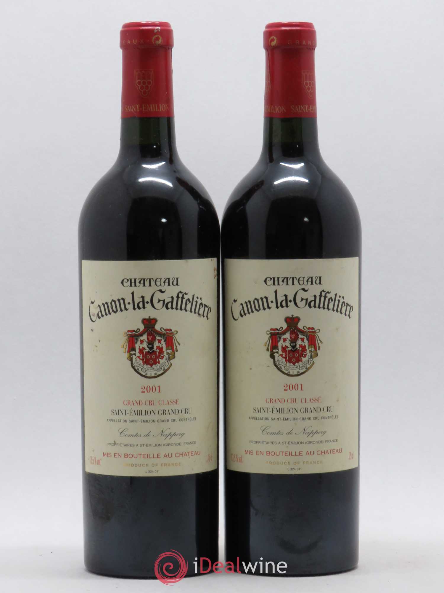 Château Canon la Gaffelière 1er Grand Cru Classé B 2001 - Lot de 2 bouteilles - 0