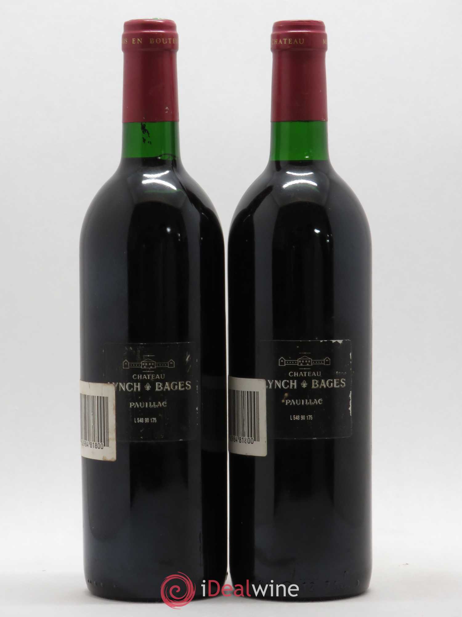 Château Lynch Bages 5ème Grand Cru Classé 1990 - Lot de 2 bouteilles - 1