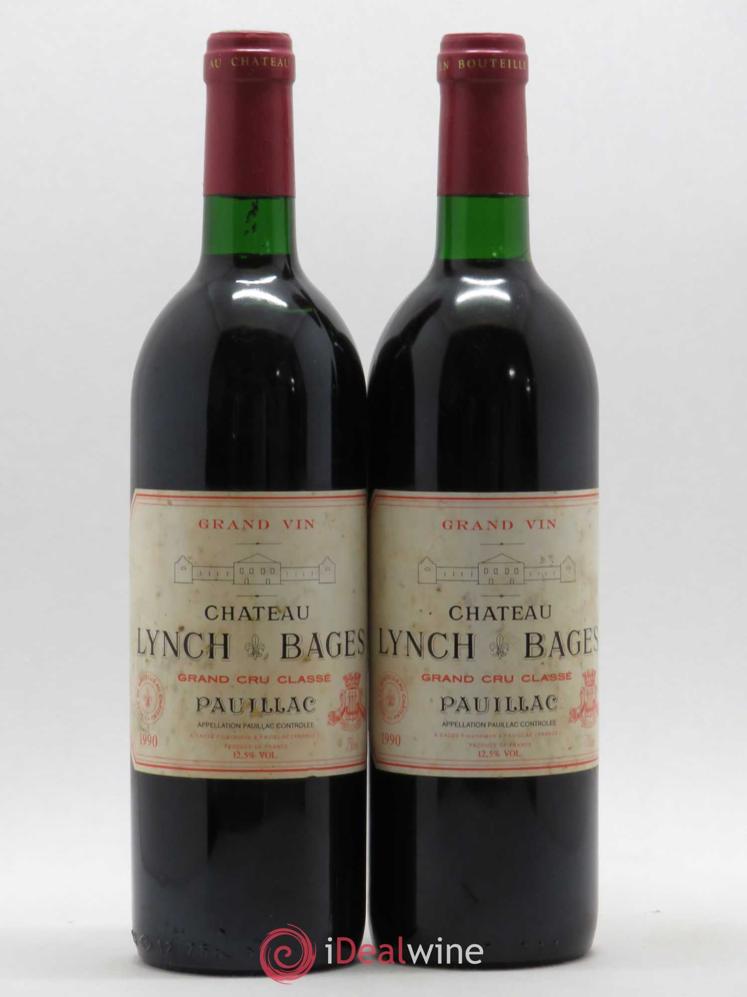 Château Lynch Bages 5ème Grand Cru Classé 1990 - Lot de 2 bouteilles - 0