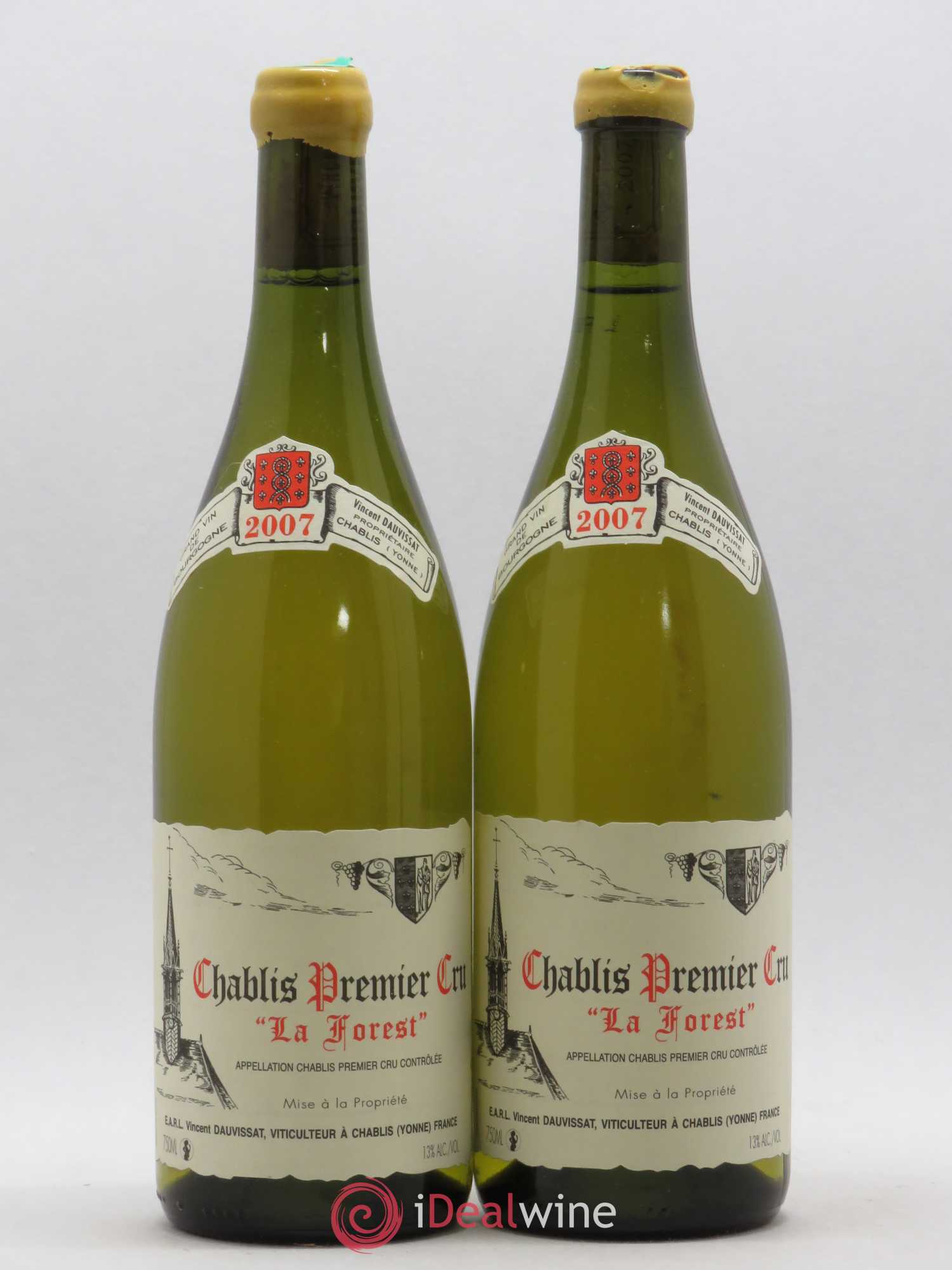 Chablis 1er Cru La Forest Vincent Dauvissat (Domaine) 2007 - Lot de 2 bouteilles - 0