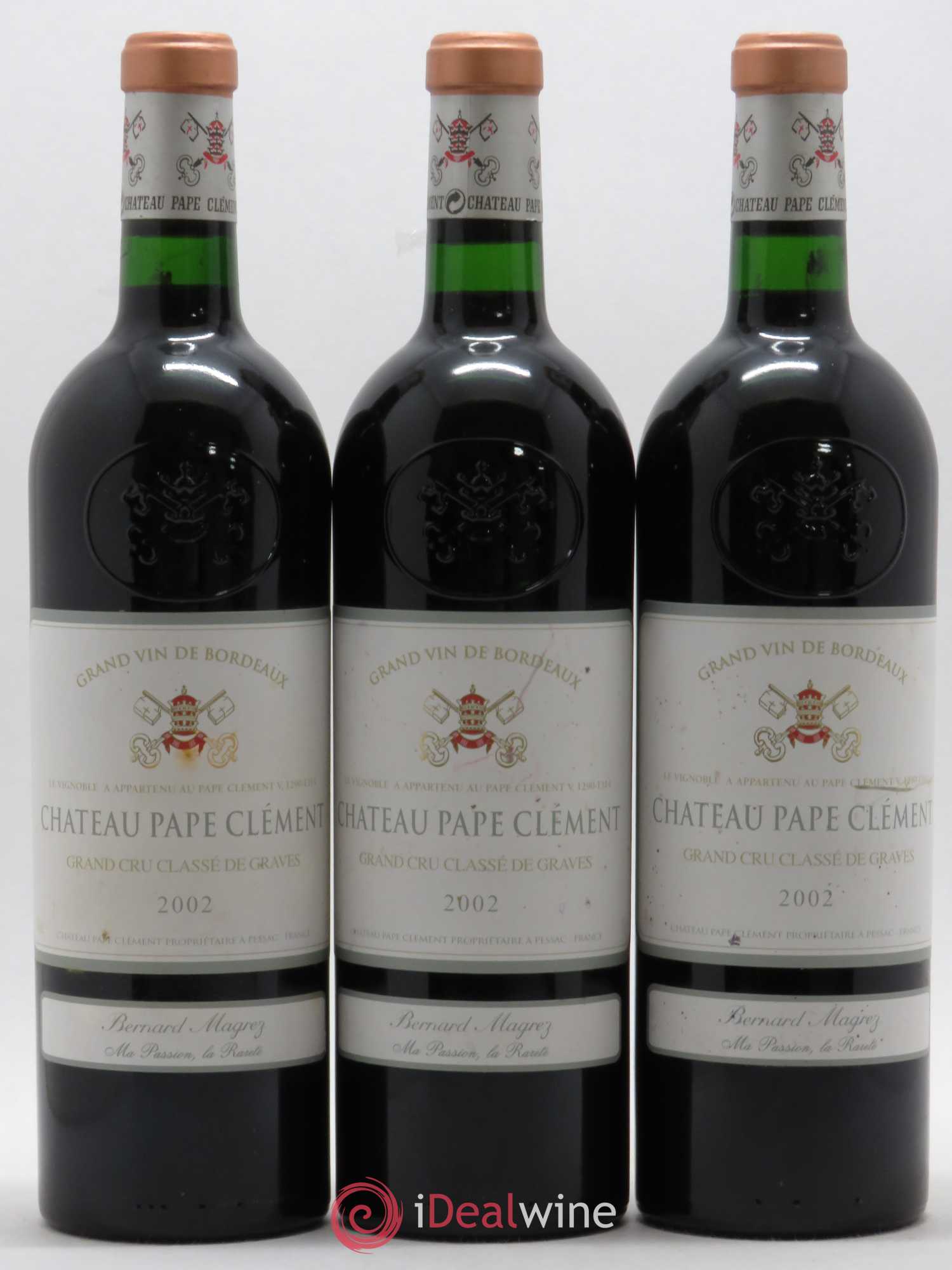Château Pape Clément Cru Classé de Graves 2002 - Lot de 3 bouteilles - 0