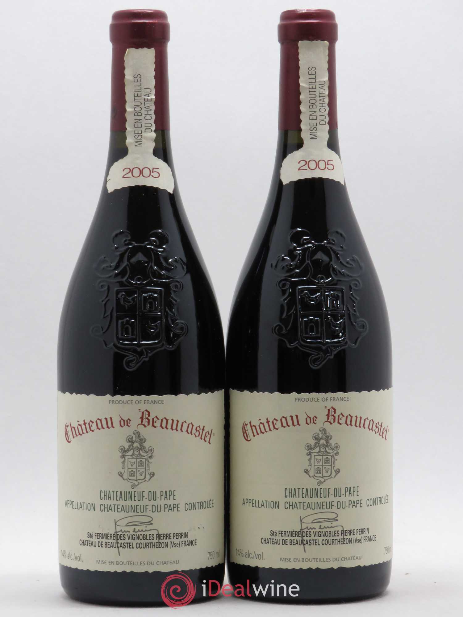 Châteauneuf-du-Pape Château de Beaucastel Famille Perrin 2005 - Lot de 2 bouteilles - 0