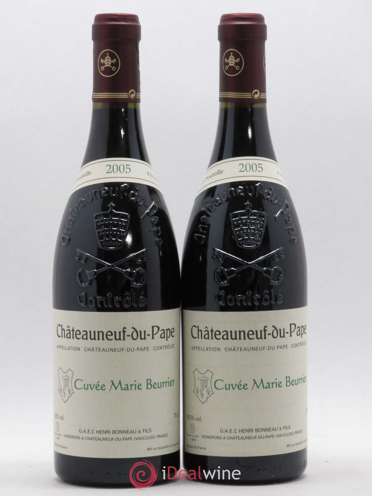 Châteauneuf-du-Pape Marie Beurrier Henri Bonneau & Fils 2005 - Lot de 2 bouteilles - 0