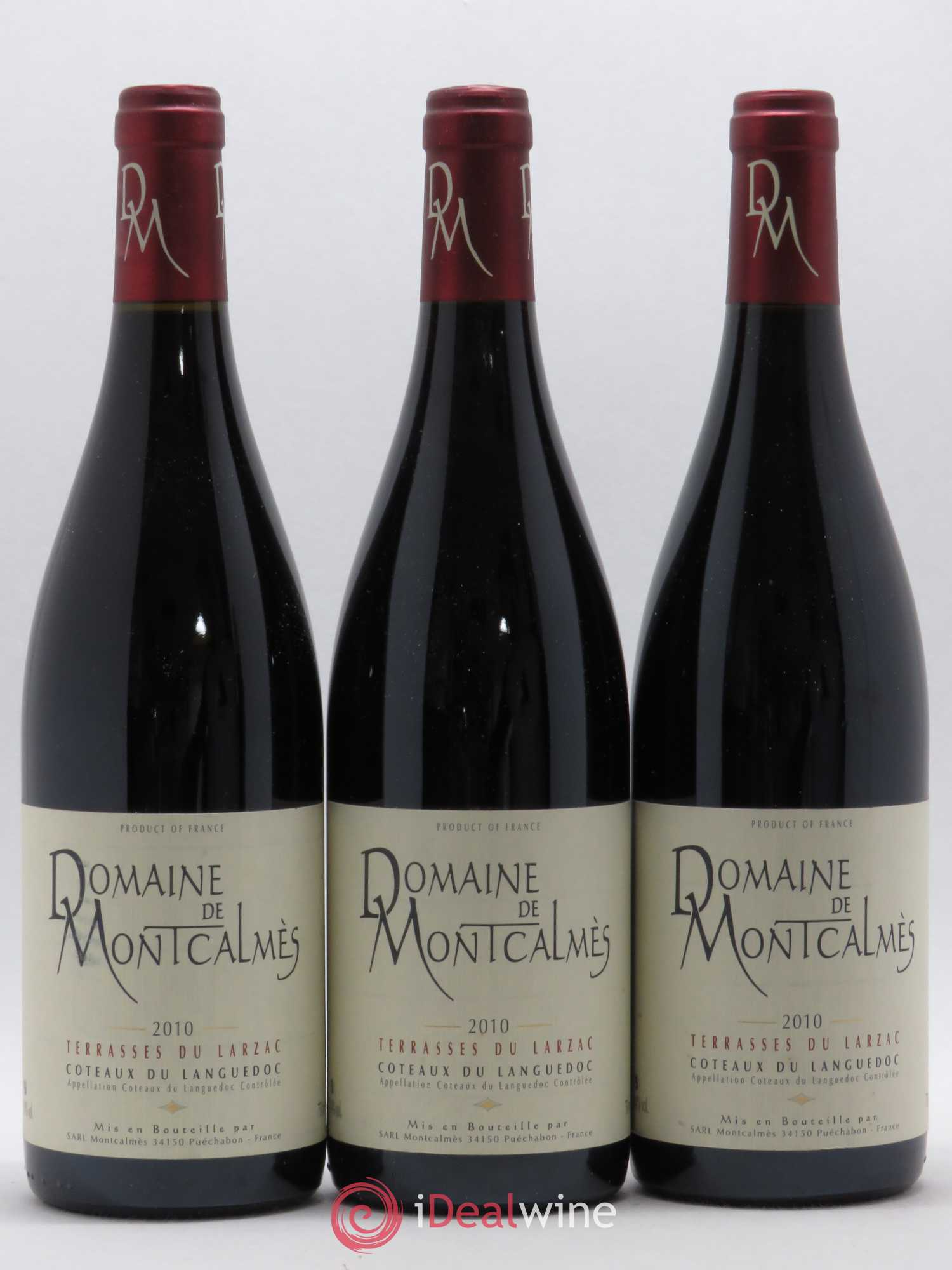 Terrasses du Larzac Domaine de Montcalmès Frédéric Pourtalié 2010 - Lot de 3 bouteilles - 0