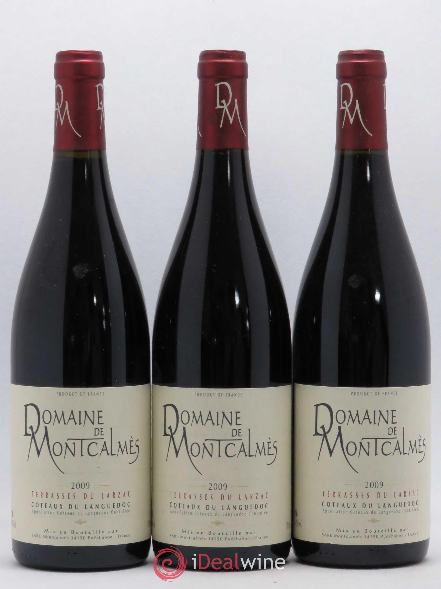 Terrasses du Larzac Domaine de Montcalmès Frédéric Pourtalié 2009 - Lot de 3 bouteilles - 0