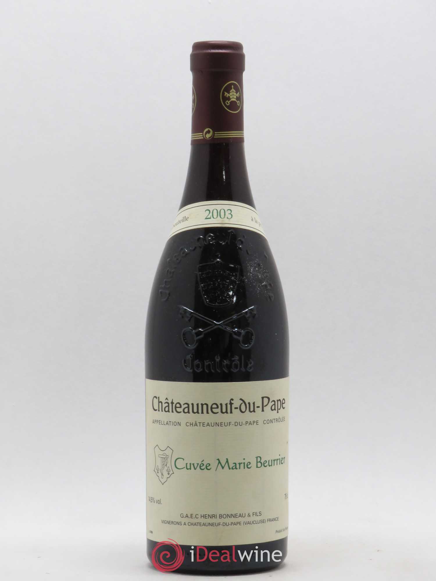 Châteauneuf-du-Pape Marie Beurrier Henri Bonneau & Fils 2003 - Lot de 1 bouteille - 0