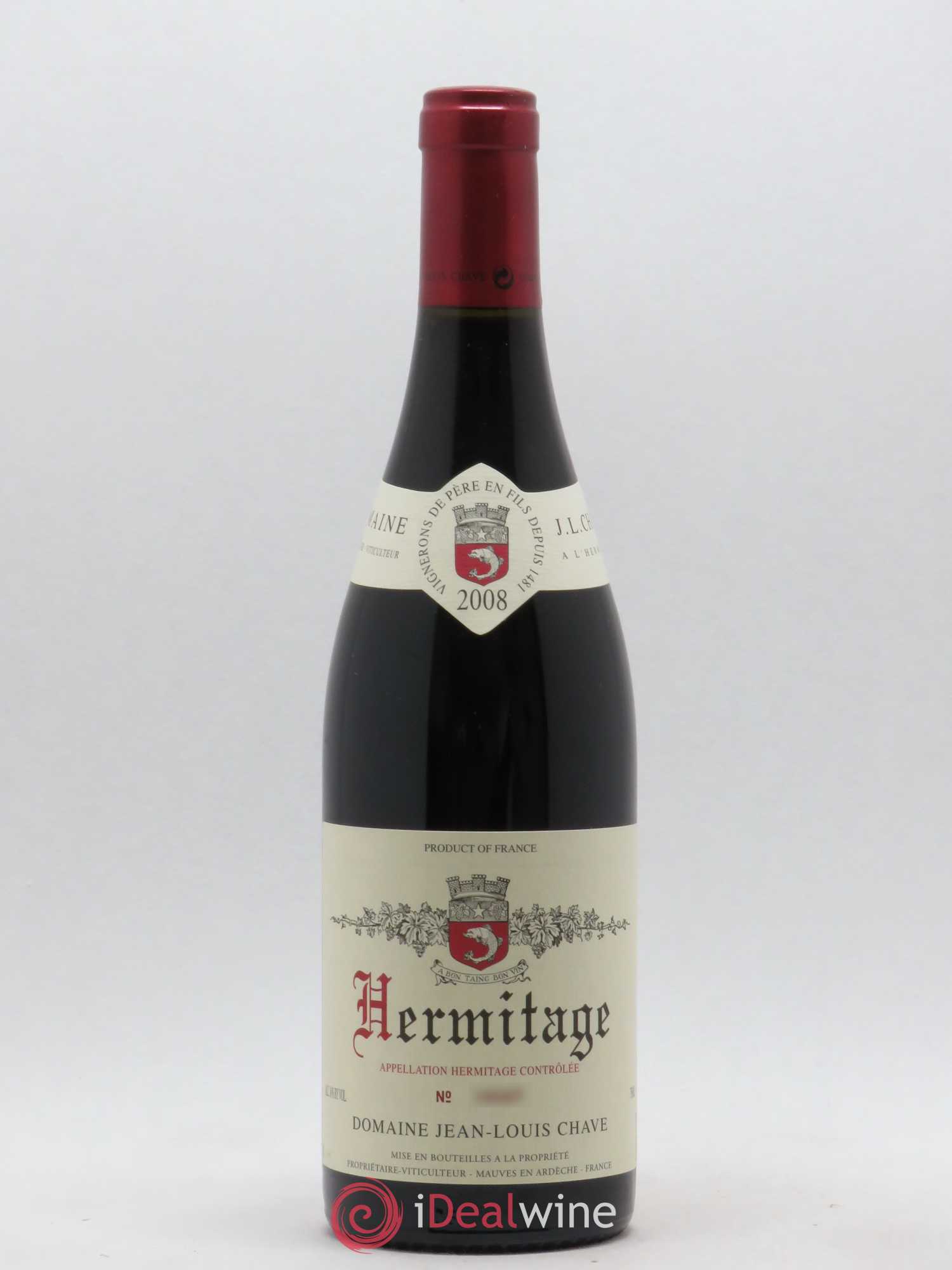 Hermitage Jean-Louis Chave 2008 - Lot de 1 bouteille - 0