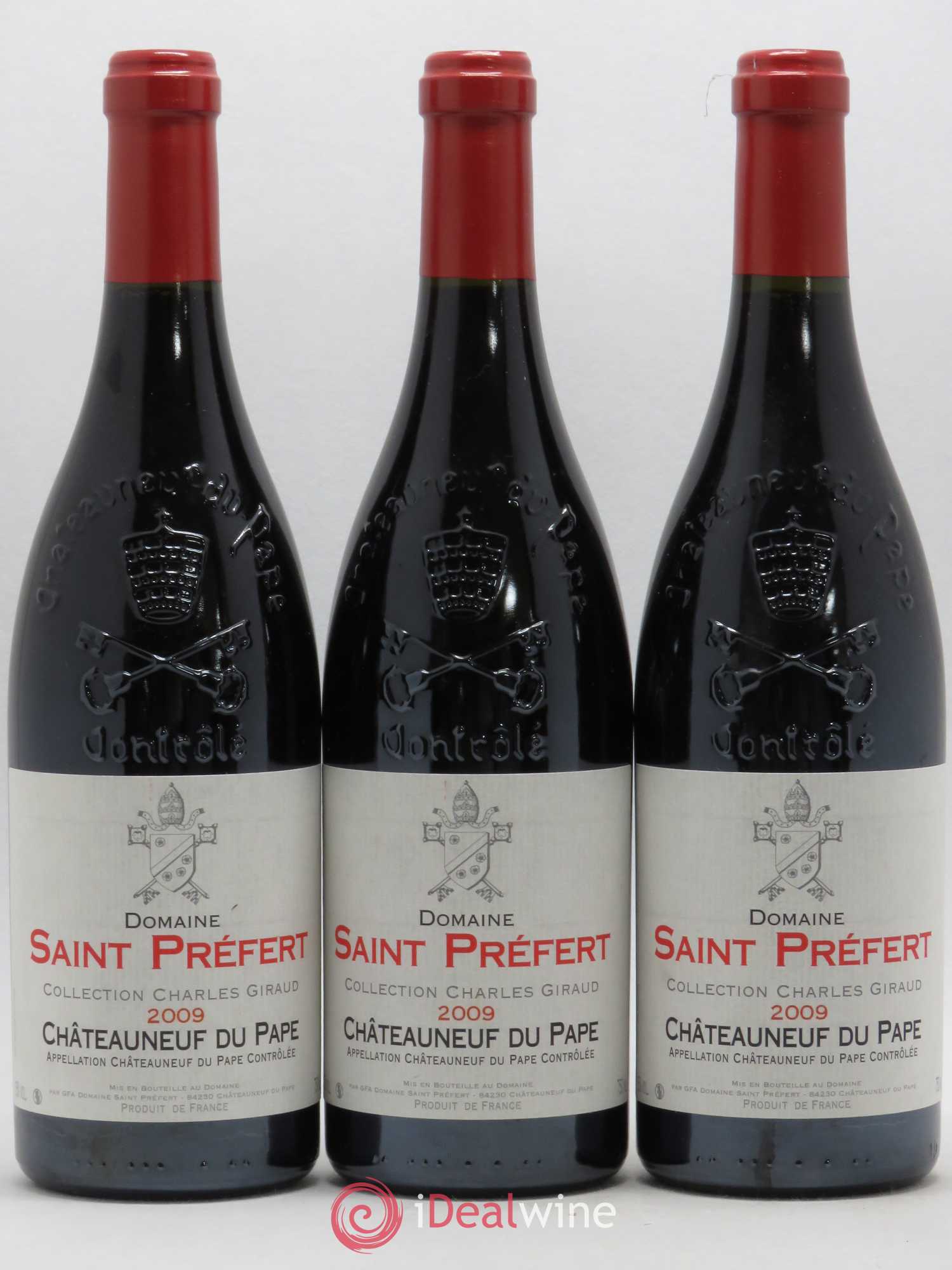 Châteauneuf-du-Pape Collection Charles Giraud Domaine Saint-Préfert 2009 - Lot de 3 bouteilles - 0