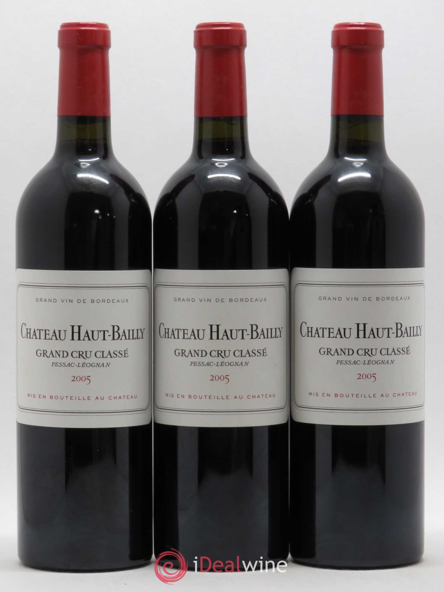 Château Haut-Bailly Cru Classé de Graves 2005 - Lot de 3 bouteilles - 0