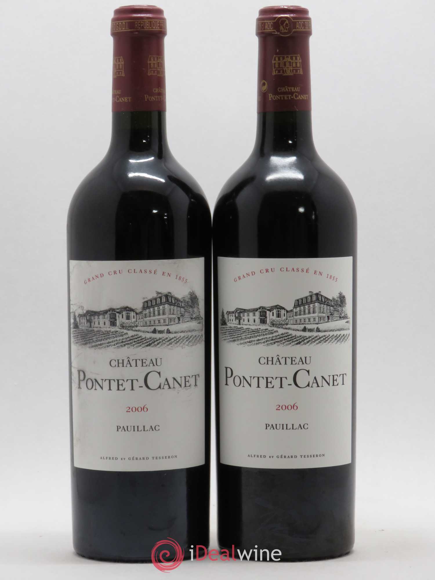 Château Pontet Canet 5ème Grand Cru Classé 2006 - Lot de 2 bouteilles - 0