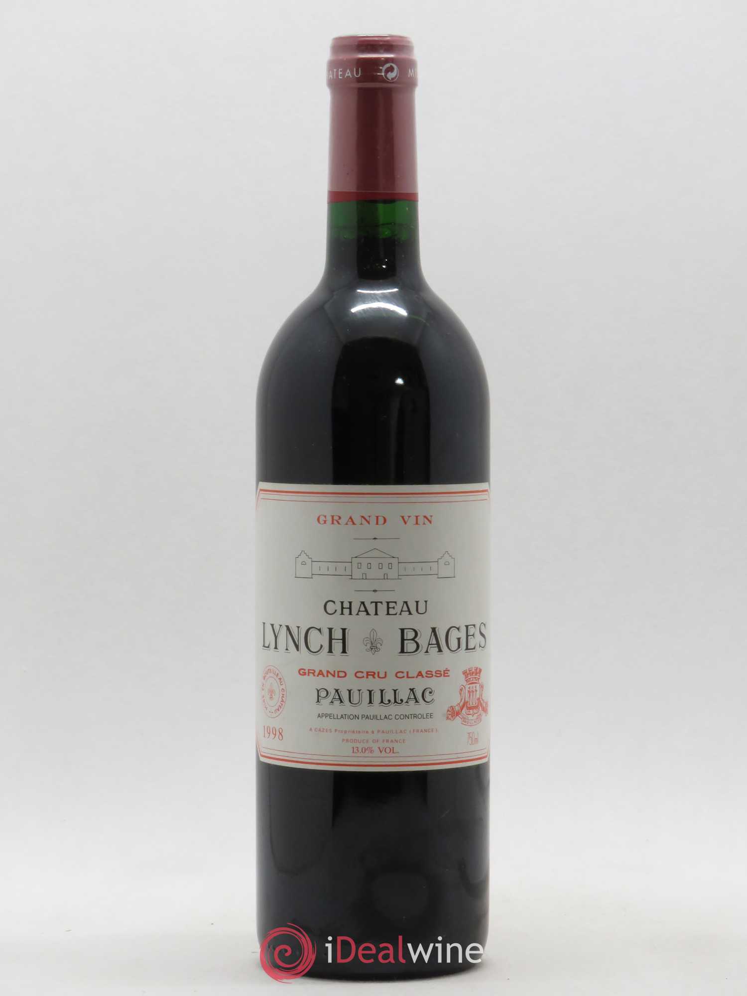 Château Lynch Bages 5ème Grand Cru Classé 1998 - Lot de 1 bouteille - 0