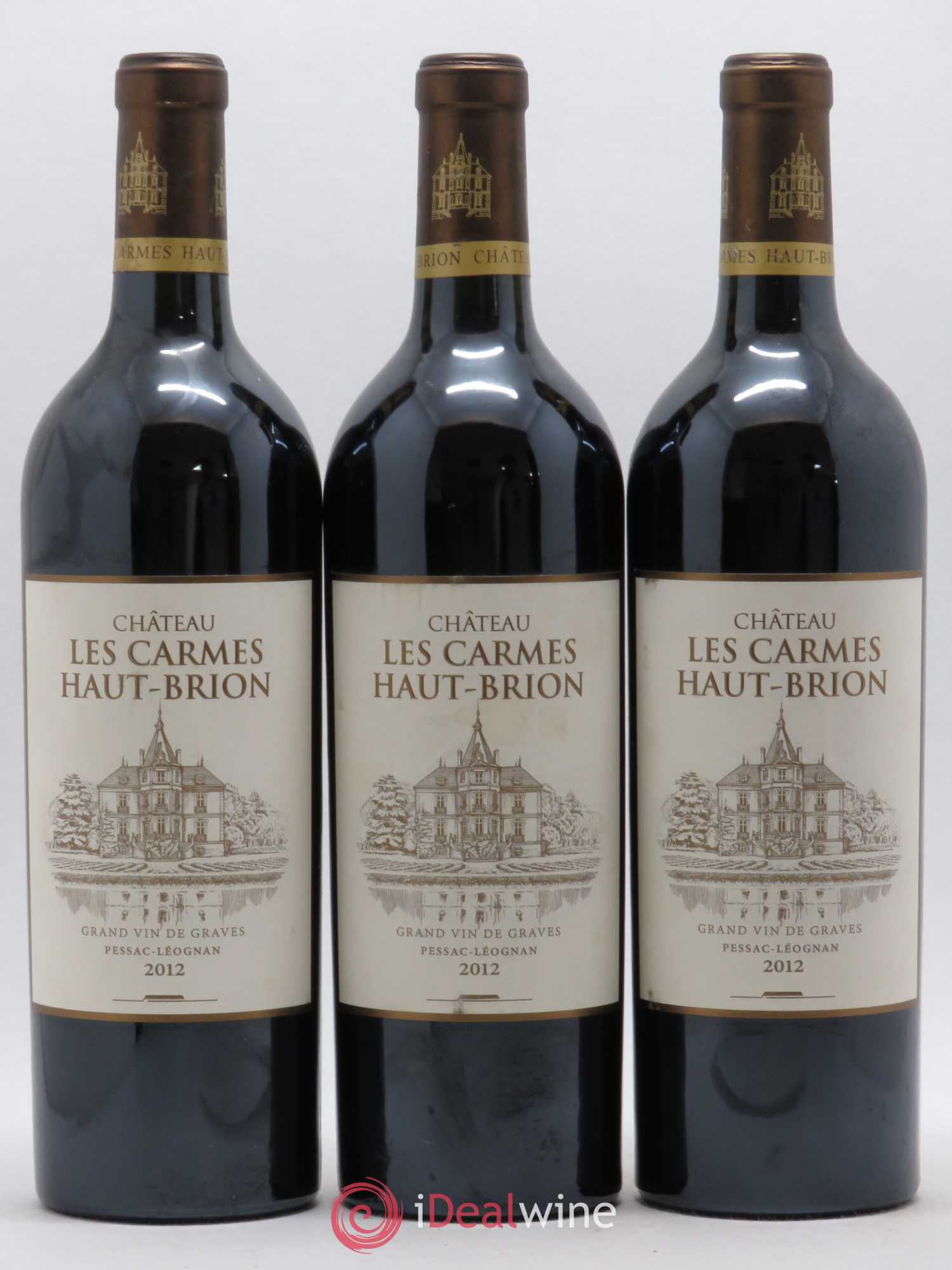 Château Les Carmes Haut-Brion 2012 - Lot de 3 bouteilles - 0