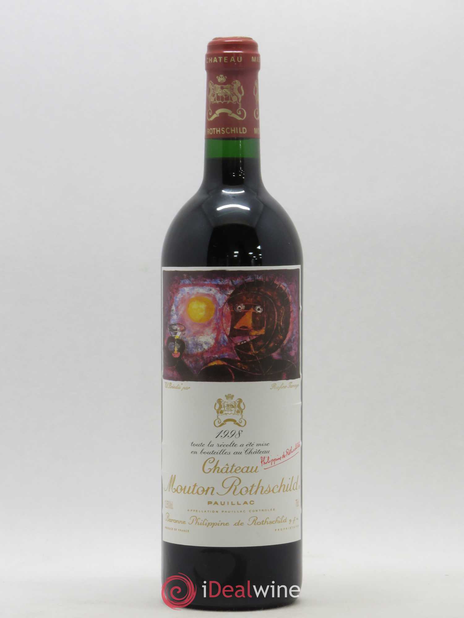 Château Mouton Rothschild 1er Grand Cru Classé 1998 - Lot de 1 bouteille - 0