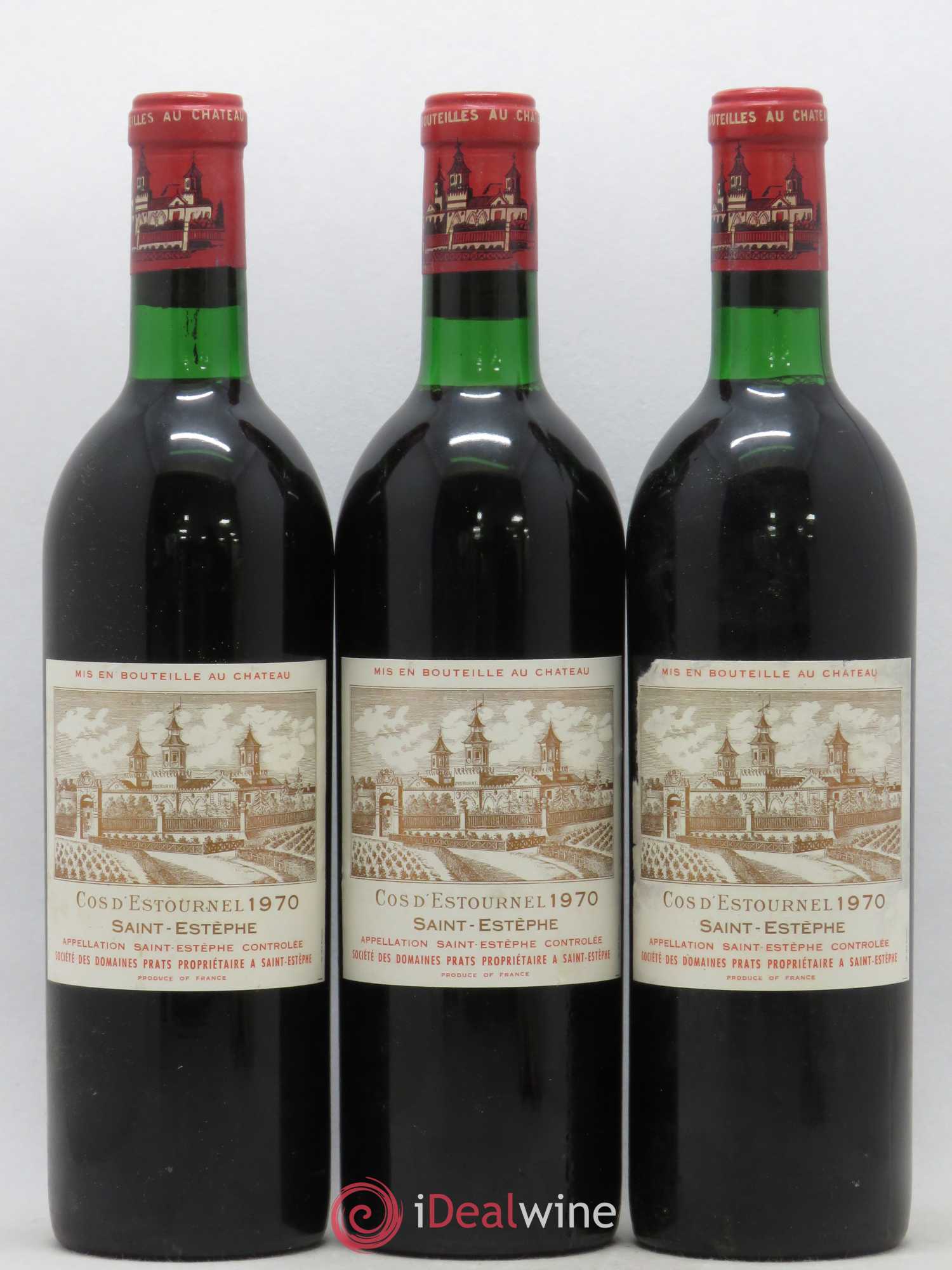 Cos d'Estournel 2ème Grand Cru Classé 1970 - Lot de 3 bouteilles - 0