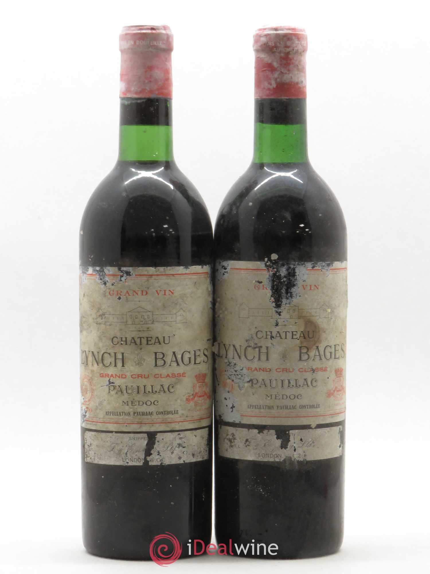 Château Lynch Bages 5ème Grand Cru Classé 1970 - Lot de 2 bouteilles - 0