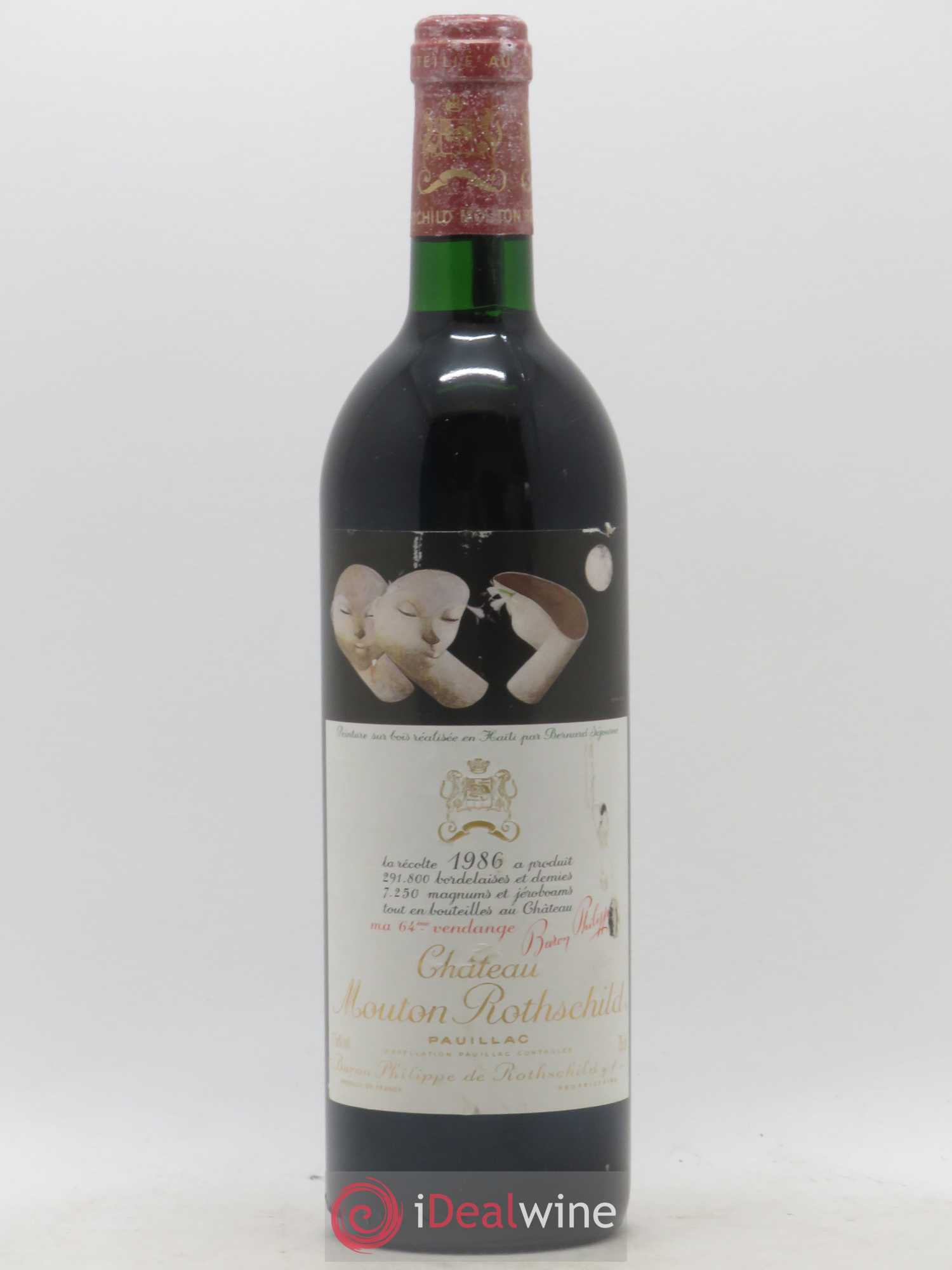 Château Mouton Rothschild 1er Grand Cru Classé 1986 - Lot de 1 bouteille - 0
