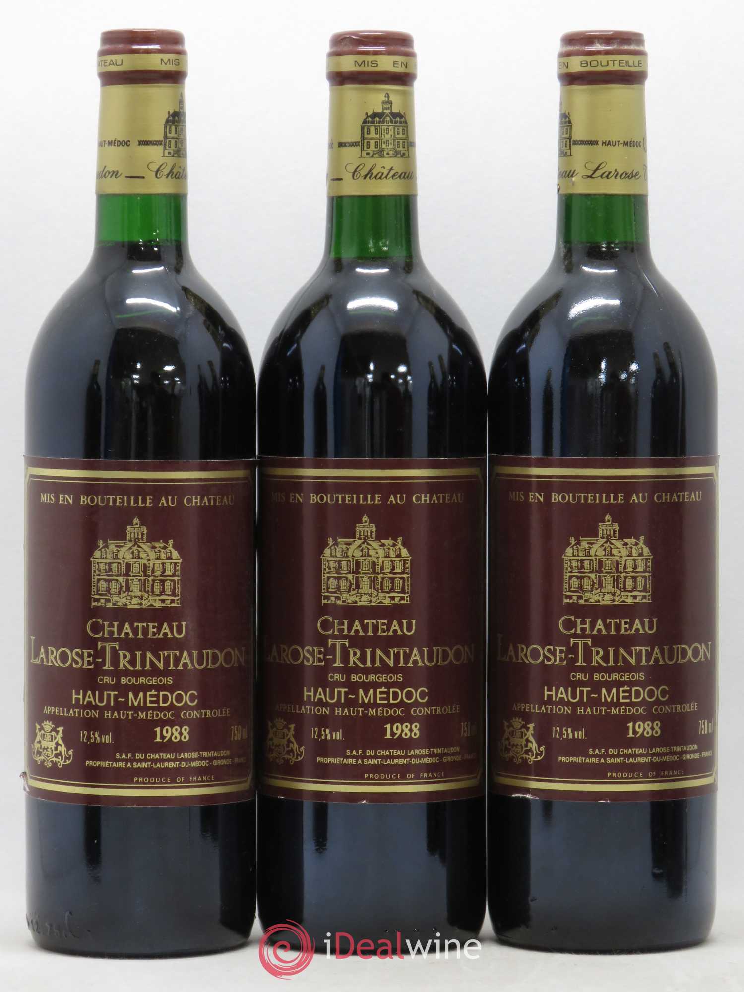 Château Larose Trintaudon Cru Bourgeois 1988 - Lot de 6 bouteilles - 1